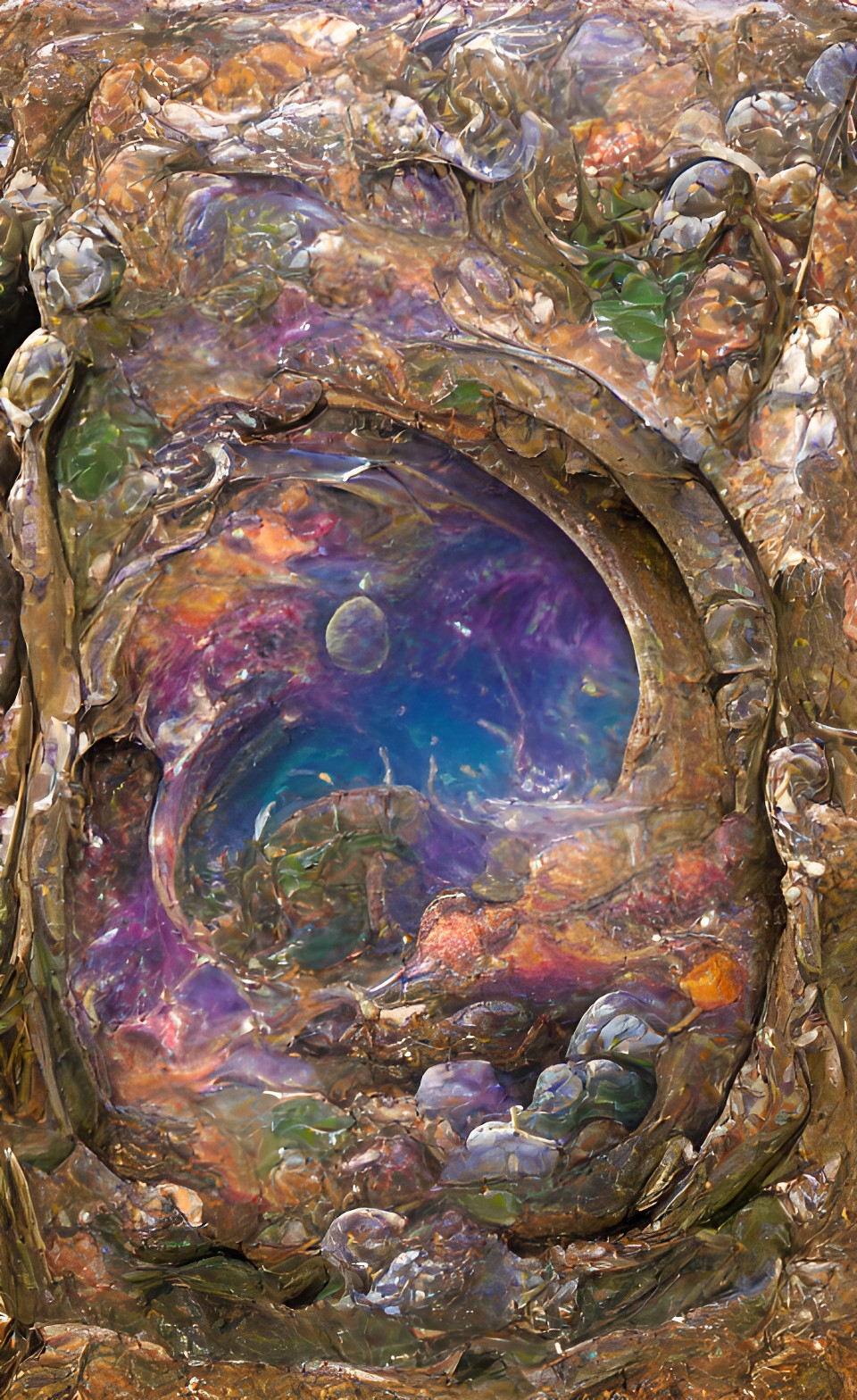 colorful swirling surface stone portal circular preview