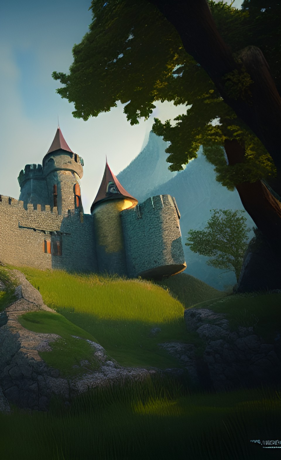 landscape with castle preview