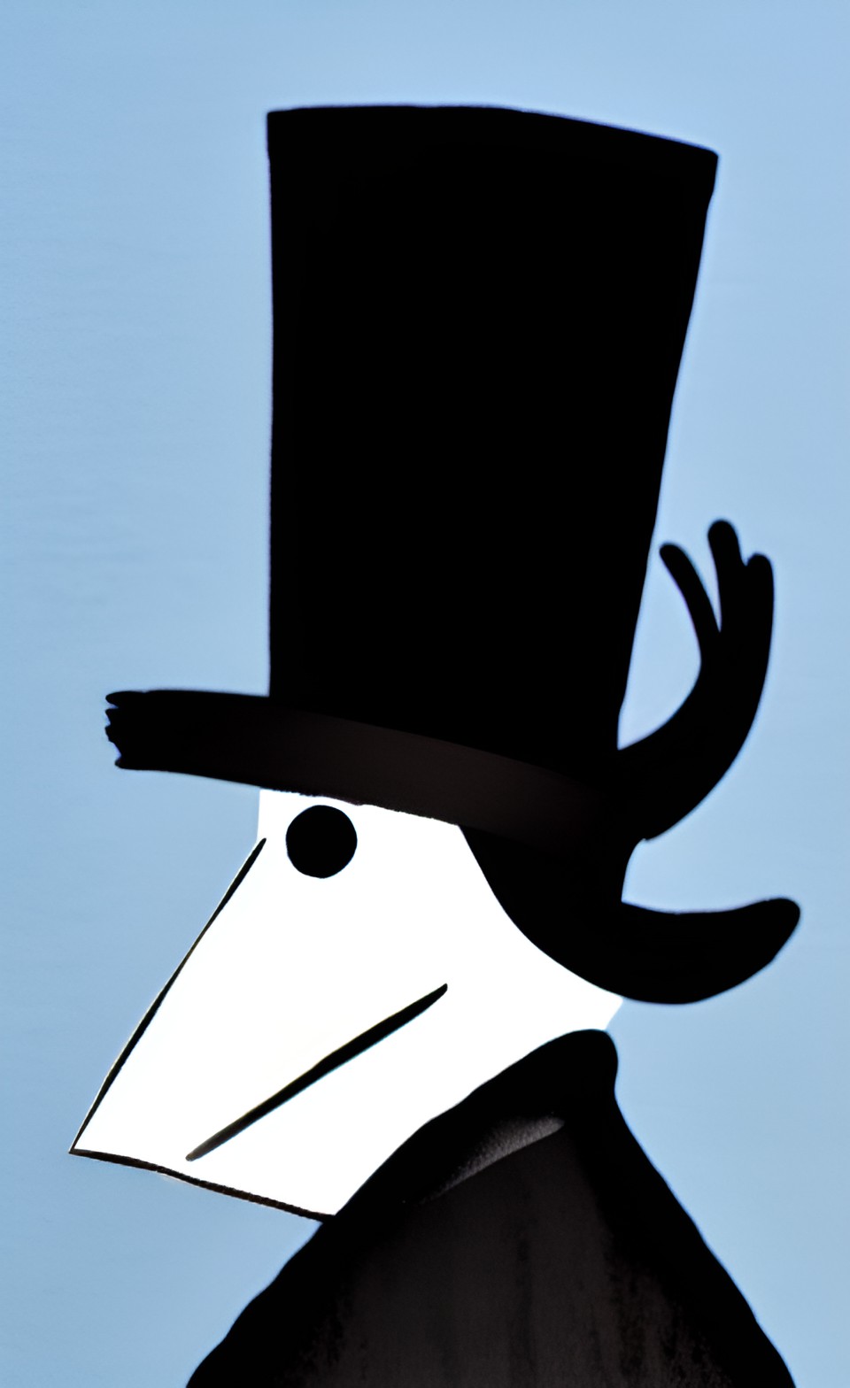 crow wearing a top hat preview