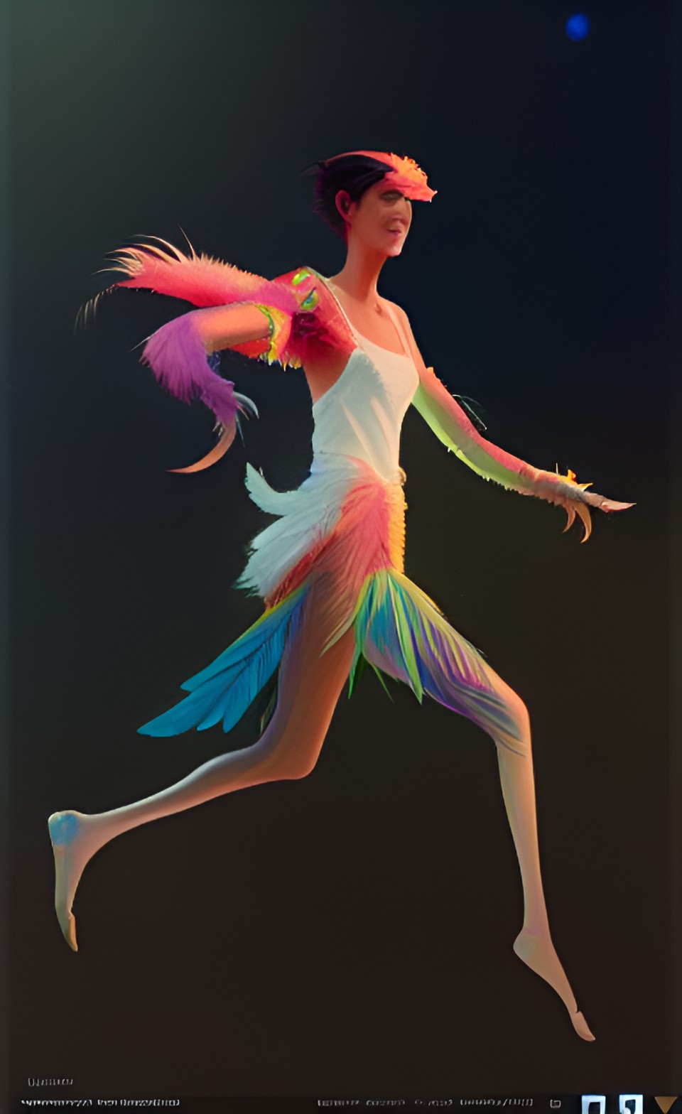 dancer in colorful feathers preview