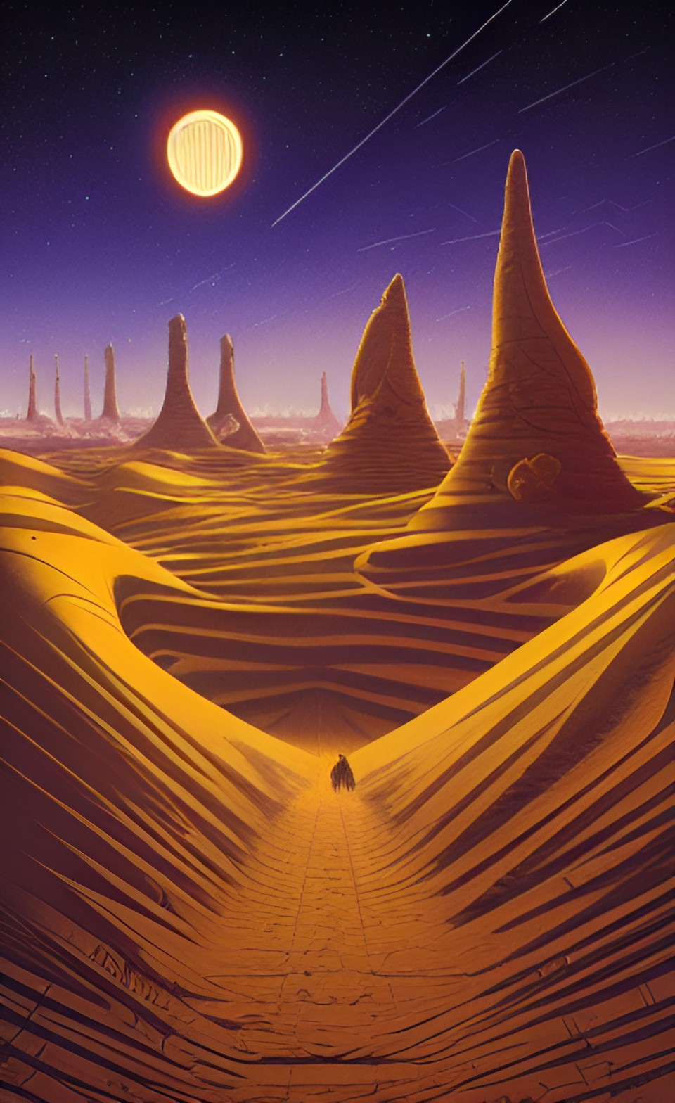 towers in the middle of dunes preview