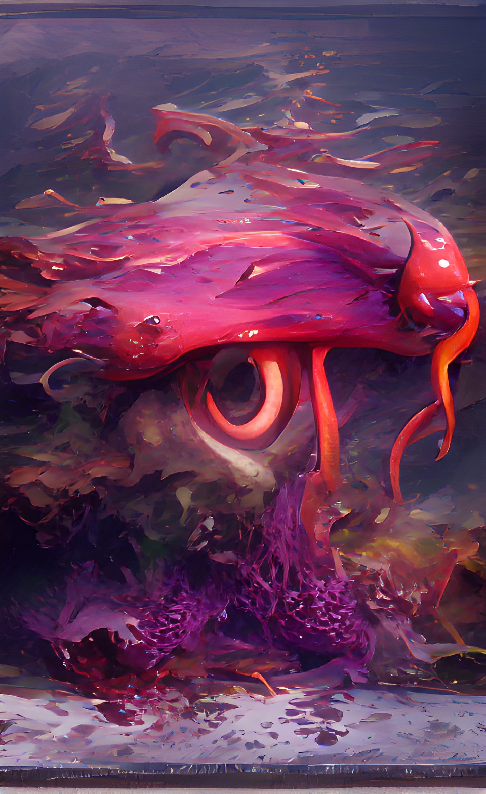 squid volcano island red purples preview