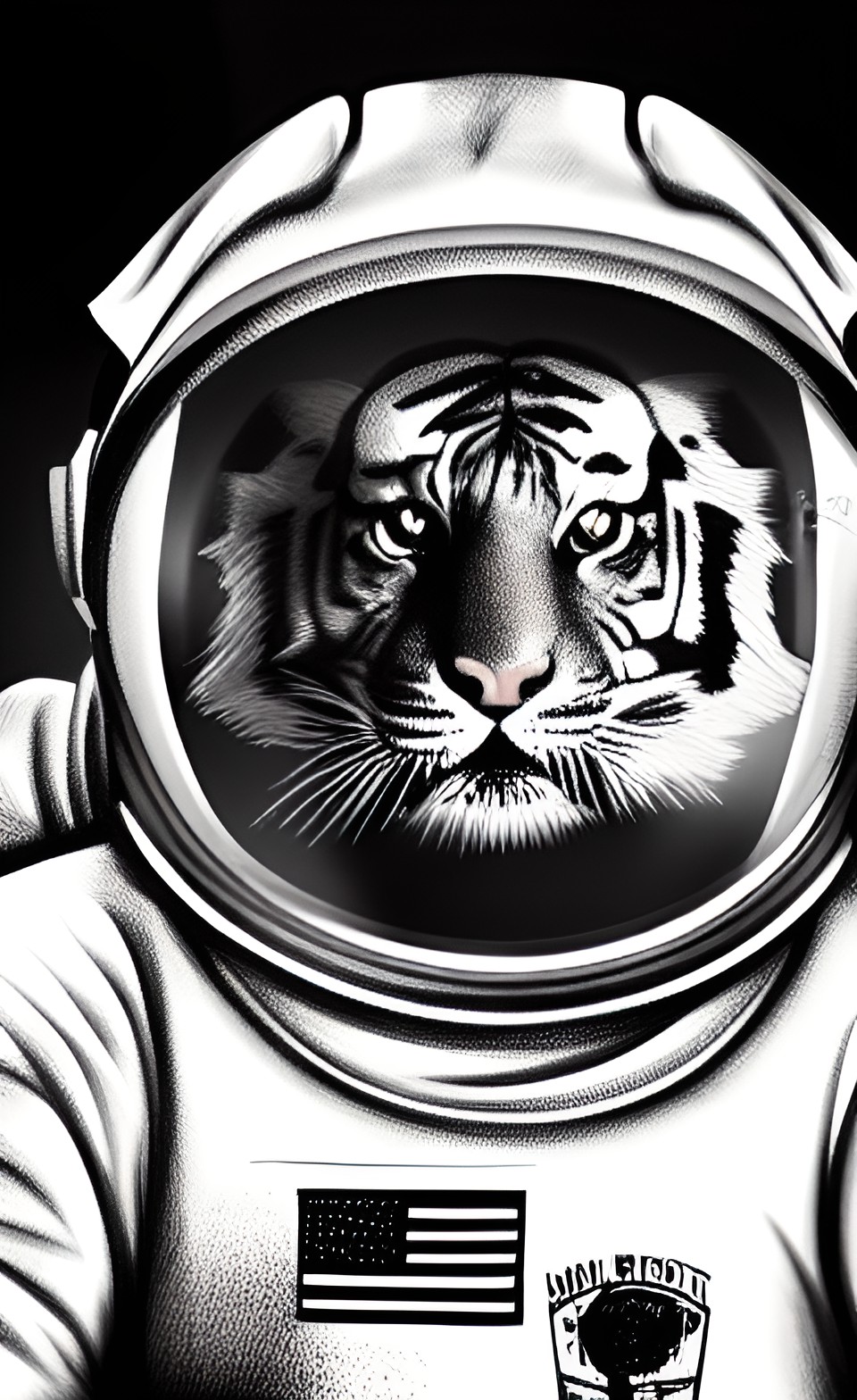 tiger as an astronaut, realistic, highly detailed preview