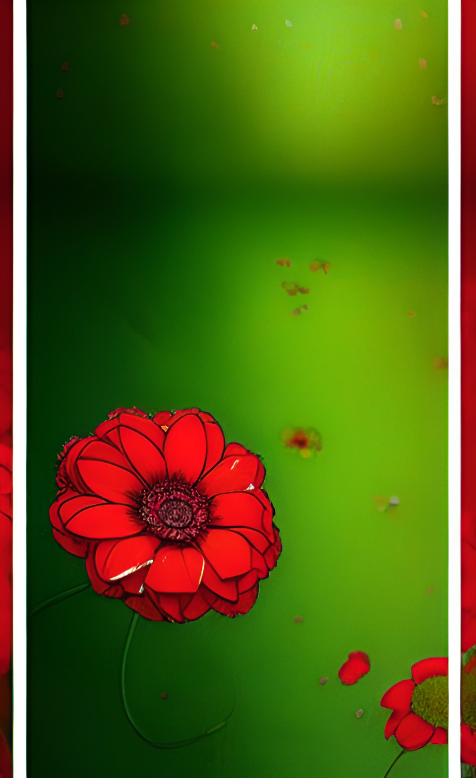 red green flower preview