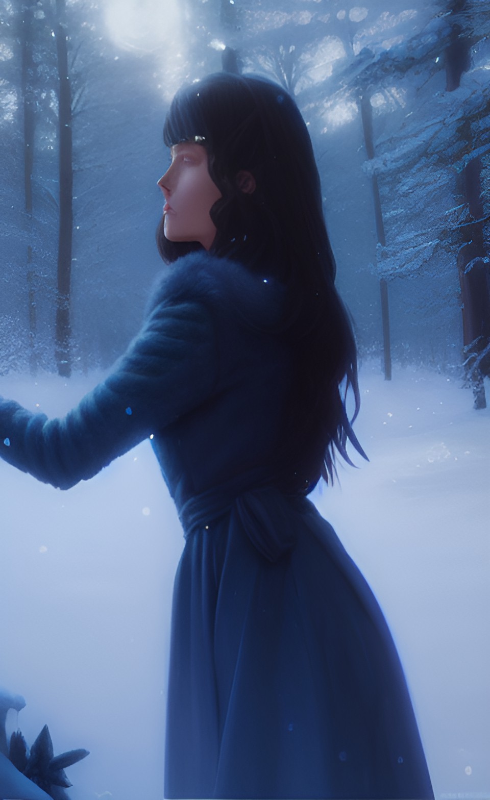 sapphire, winter, victorian , long hair, light skinned preview