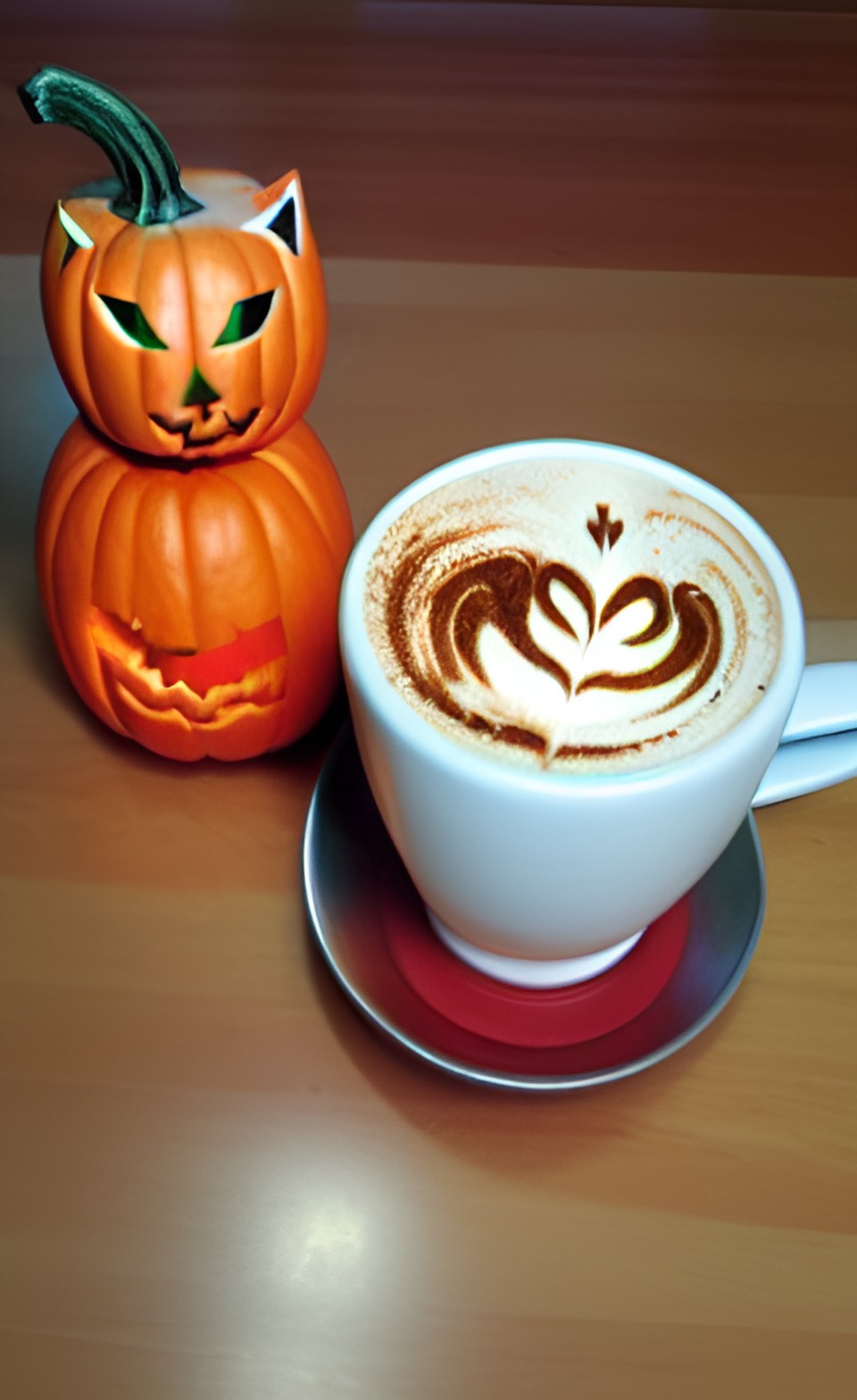 pumpkin cat and pumpkin spice latte preview