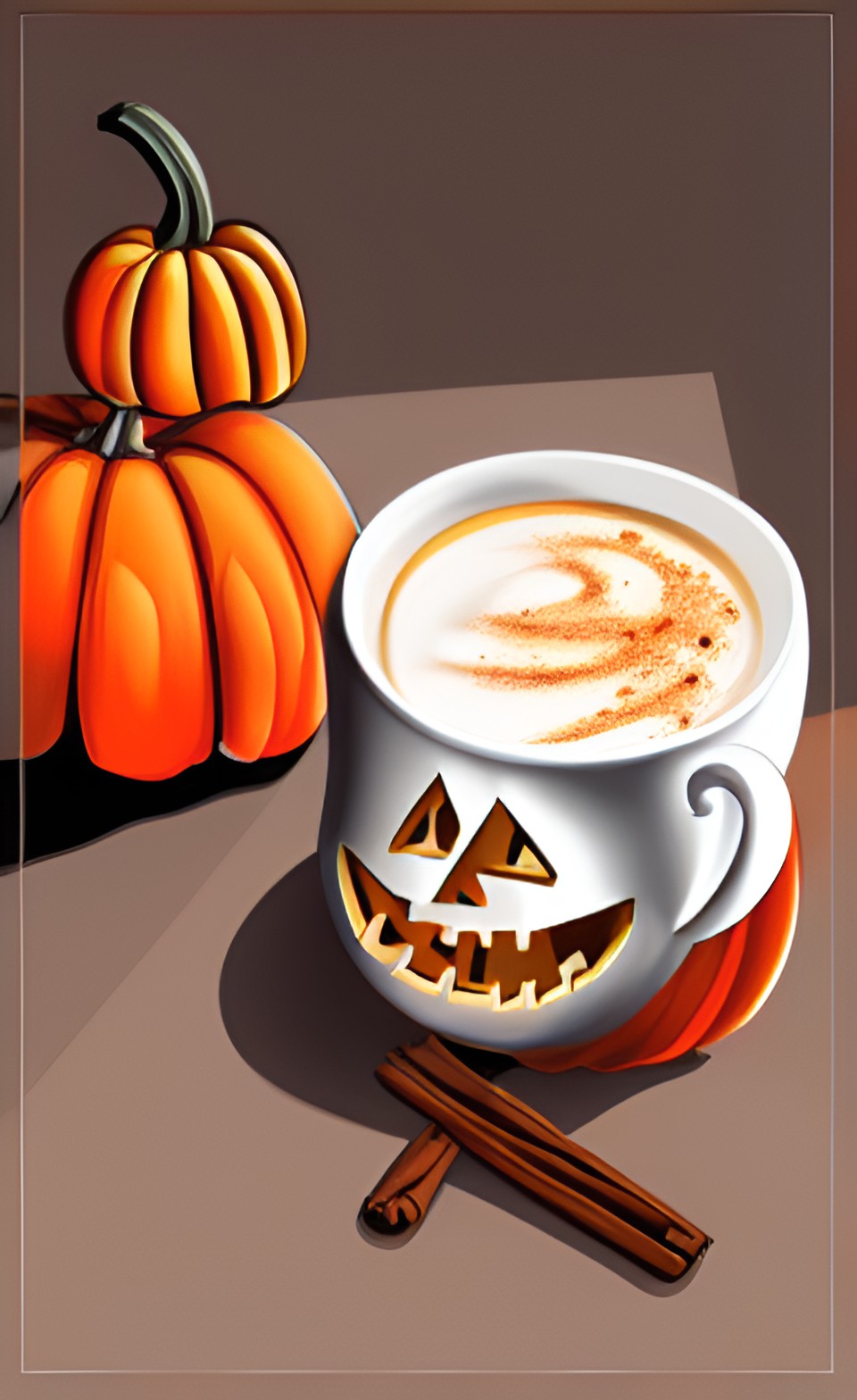 pumpkin cat and pumpkin spice latte preview