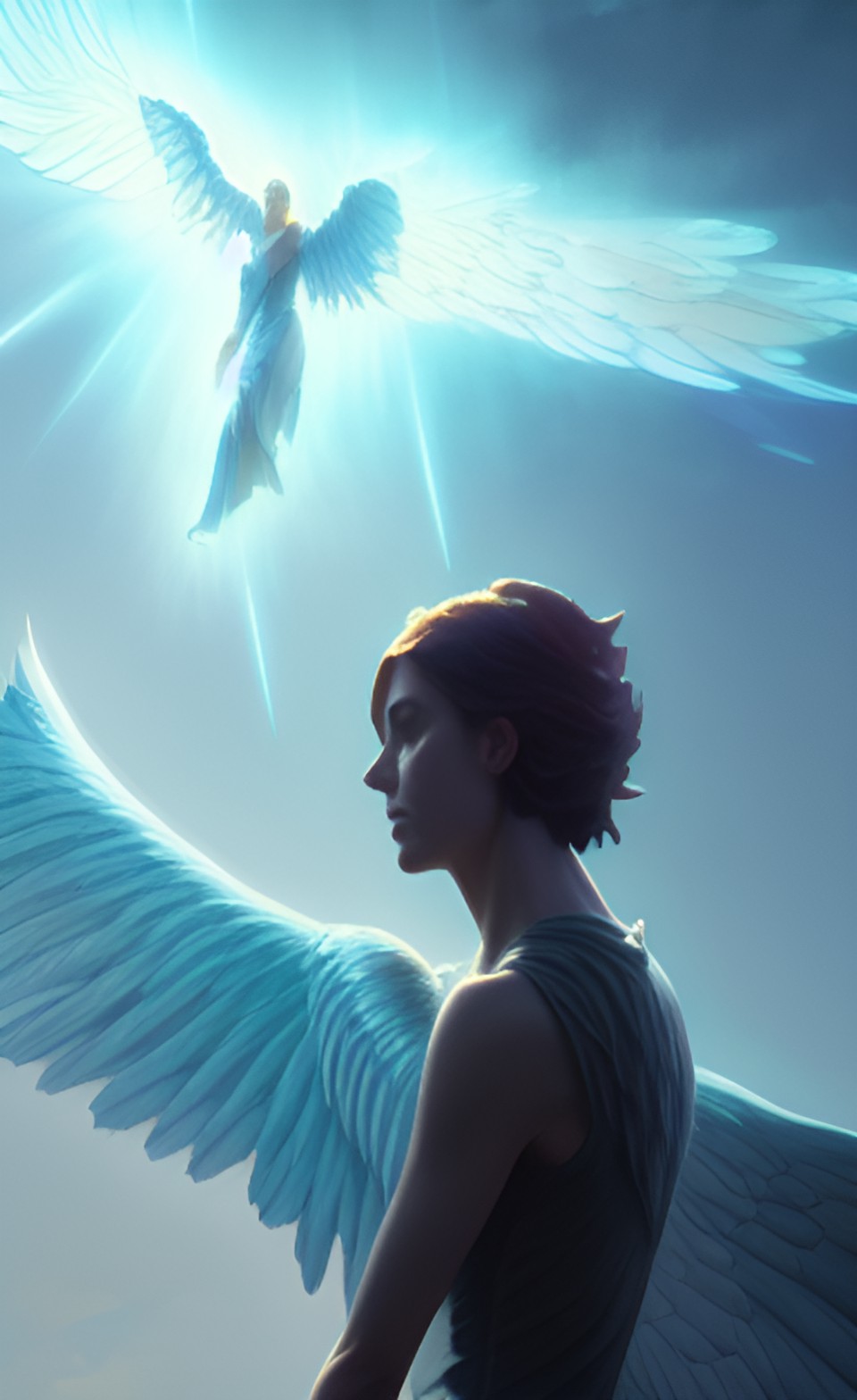 archangel michael, skies, blue preview