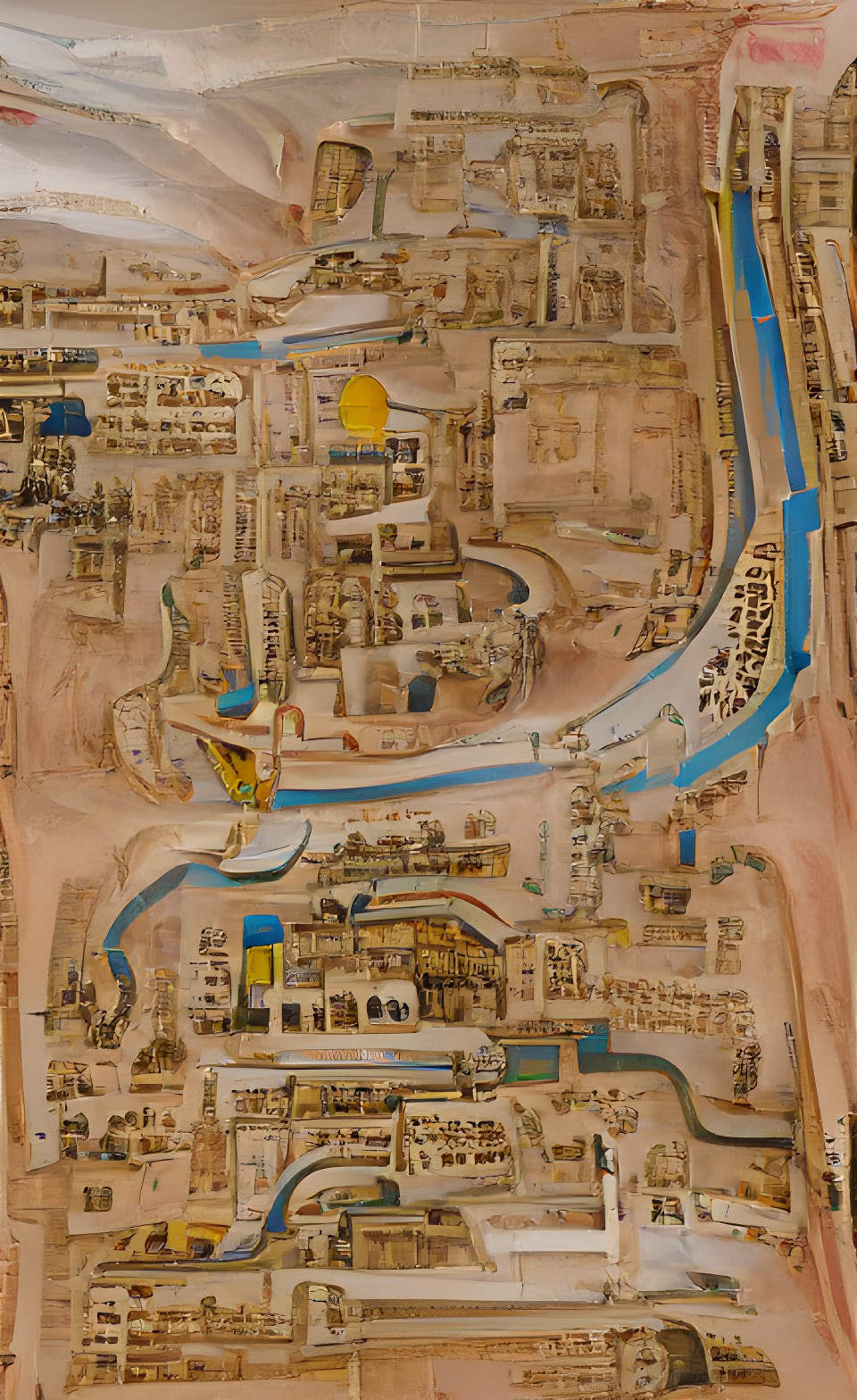 detailed map of the holy city at the hight of the golden age showing the river, the roads, the palace and the temple preview