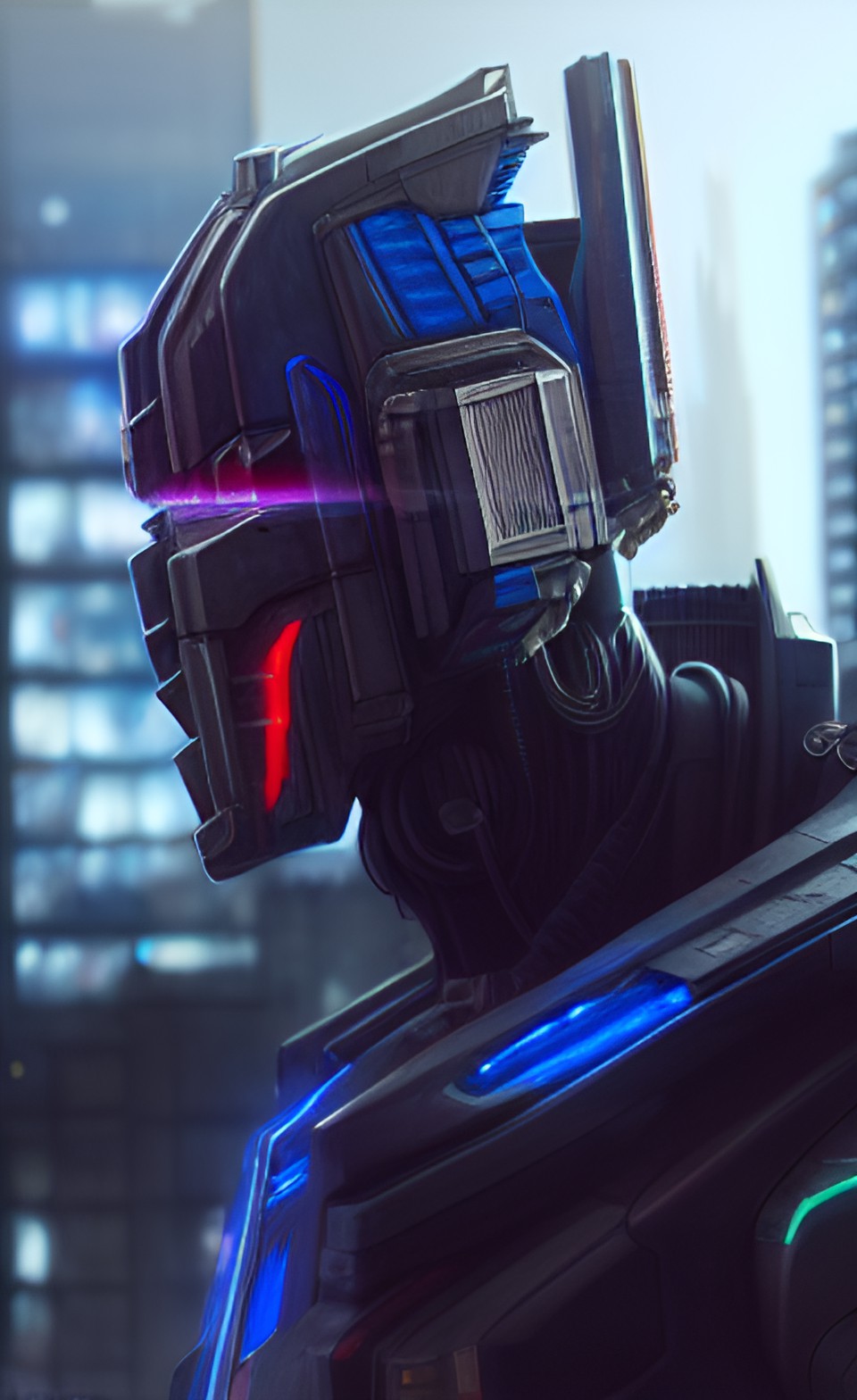 AltOptimus - optimus prime cyberpunk style, trending in artstation, unreal engine 5 preview