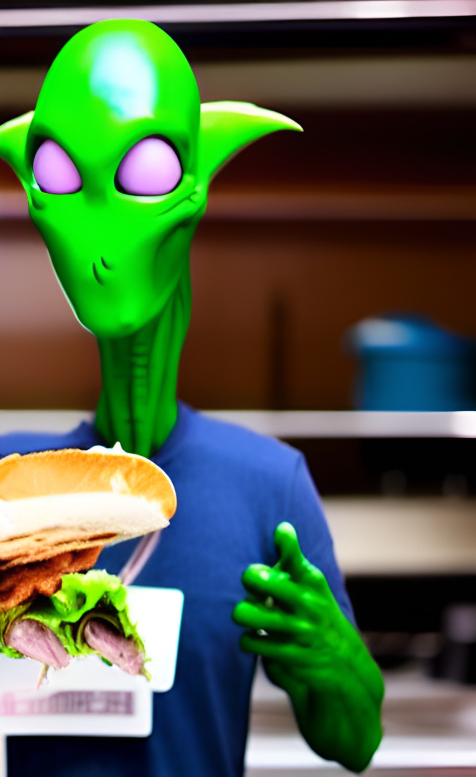 alien looking for a sandwich preview