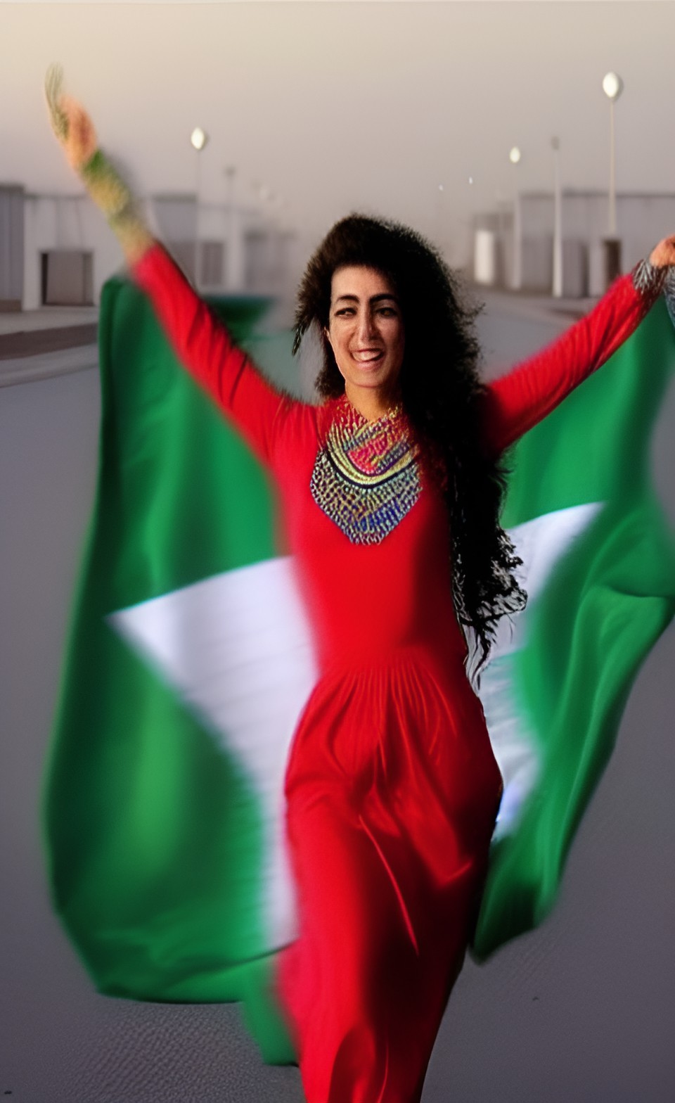 futuristic persia, freedom in iran, joyful free women with hair uncovered preview