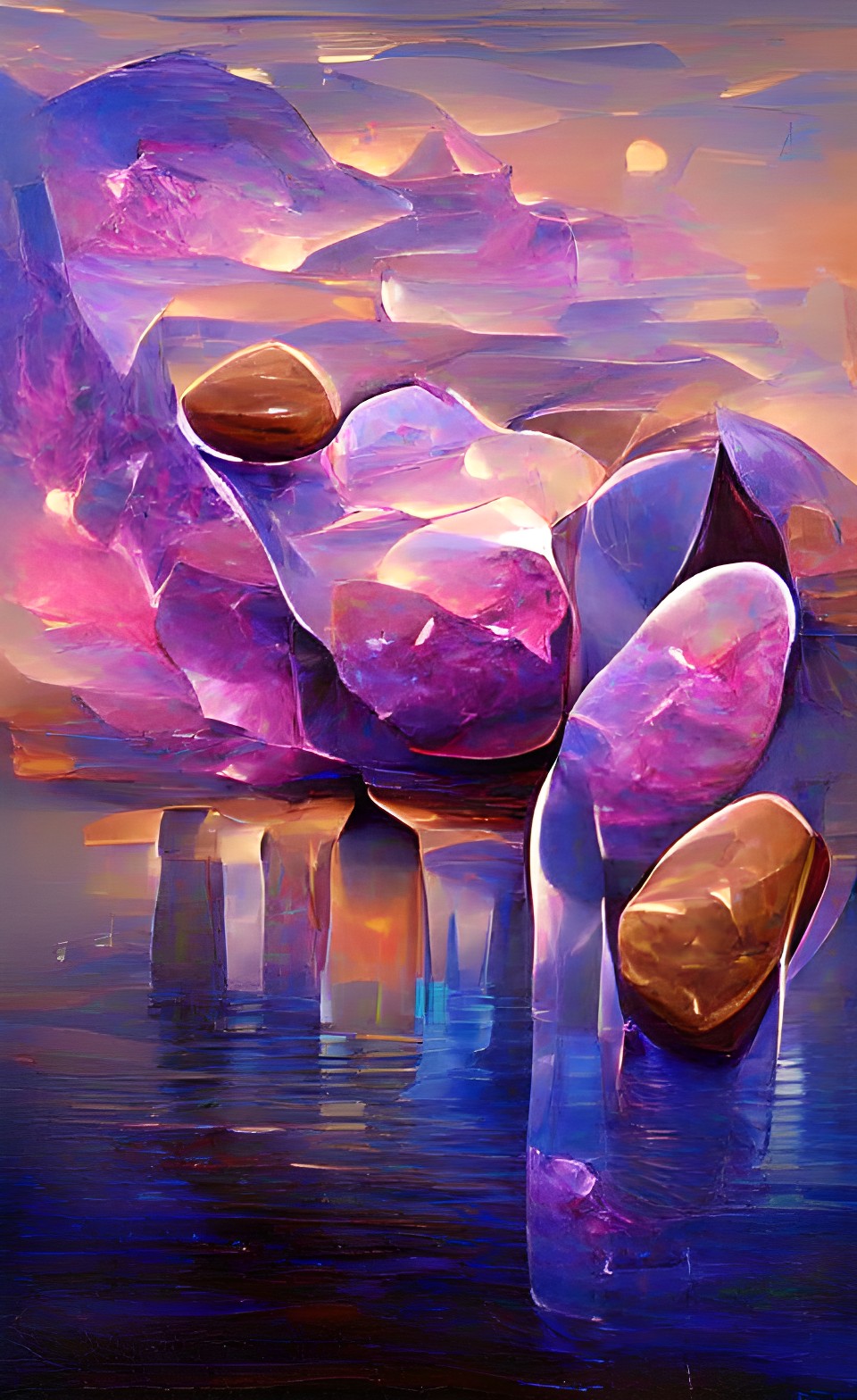 purple blue stones soft mysterious preview