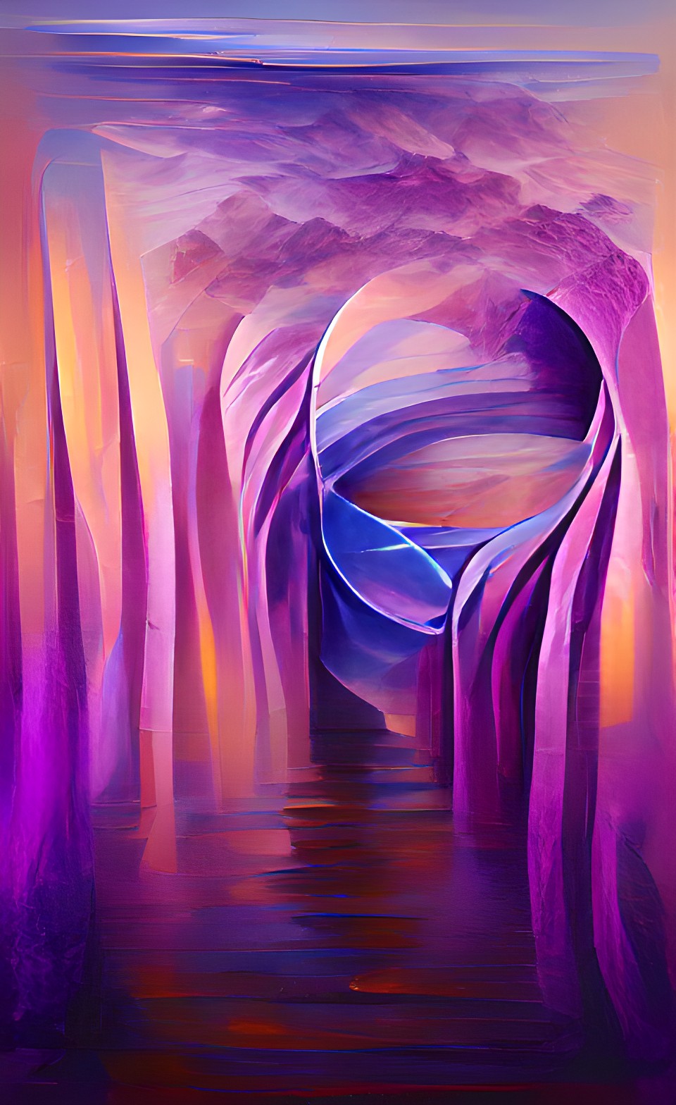 purple blue portal mysterious soft lines gradient soft edges focal point preview