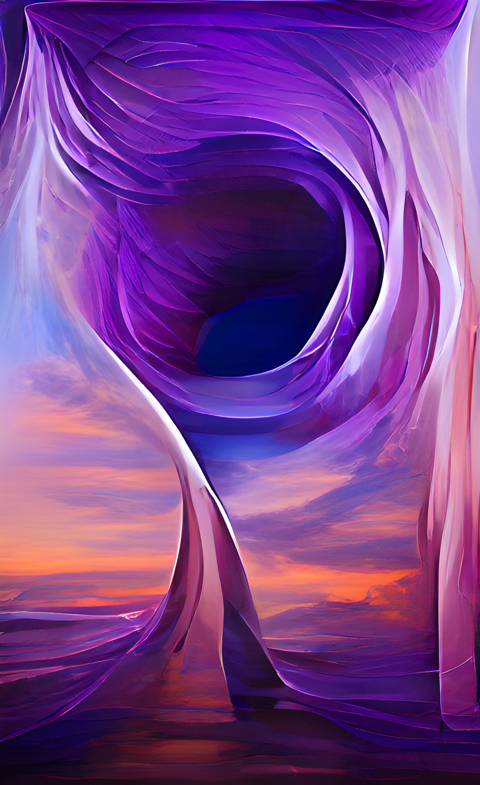 purple blue portal mysterious soft lines gradient soft edges focal point preview