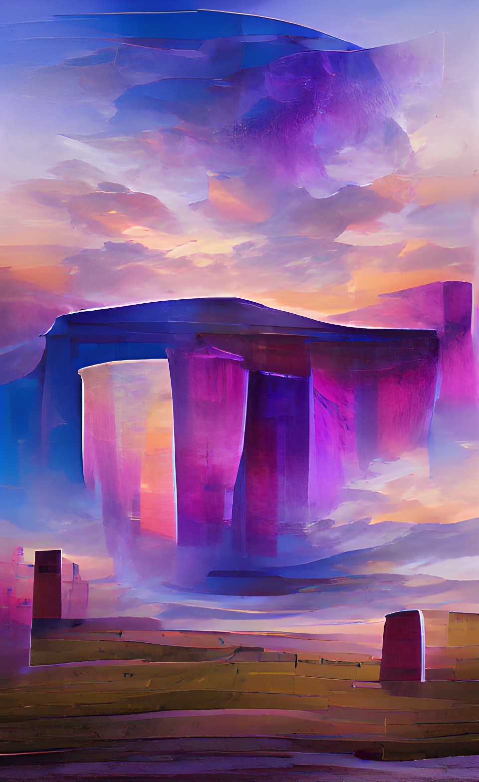 purple blue stonehenge soft lines gradient focal point preview