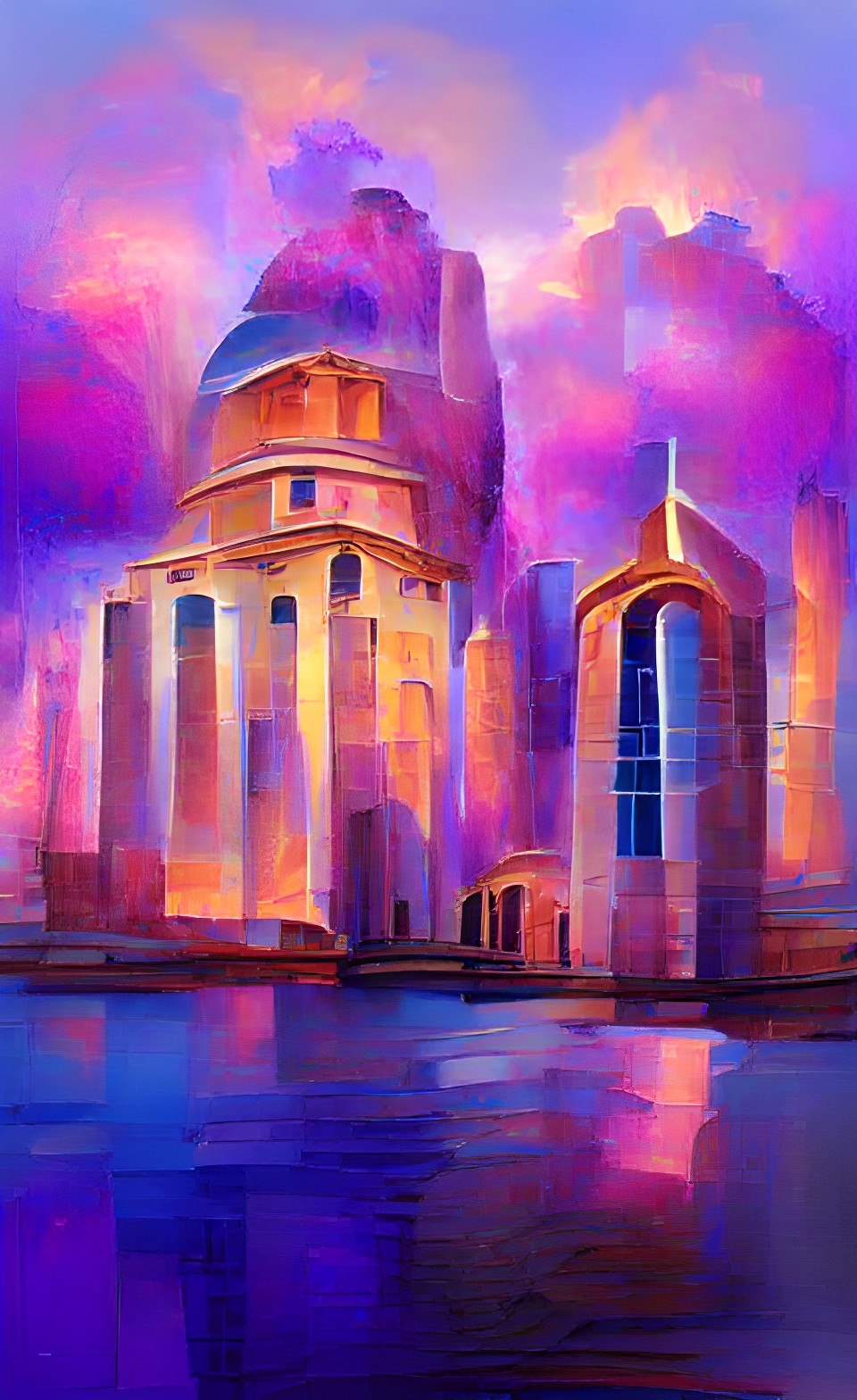 cathedral roman building purple blue smooth soft gradient preview