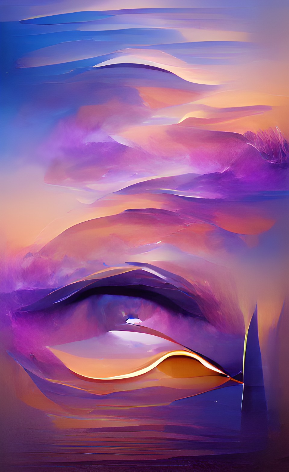 tears from eye blue purple smooth soft gradient preview