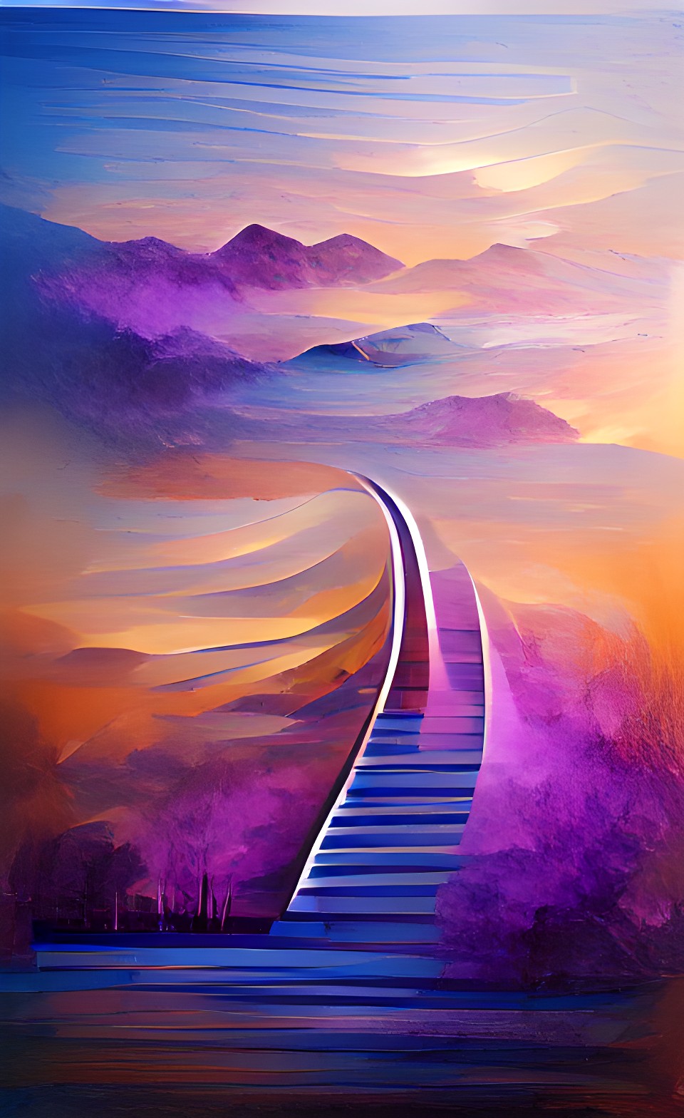 every journey begins with the frist step purple blue smooth soft gradient preview