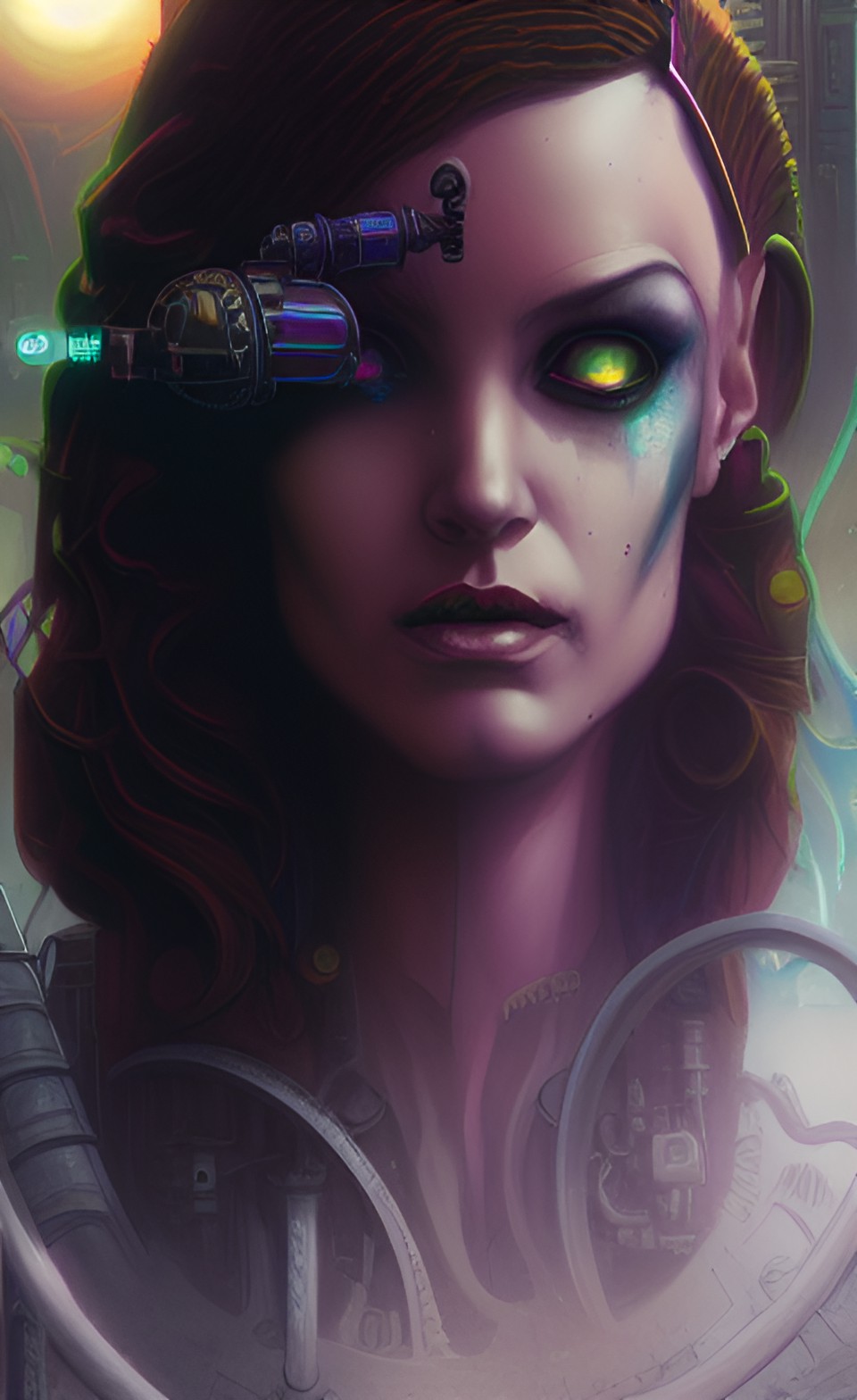 steampunk queen of the machine elves, cinematic, psychedelic sci-fi preview