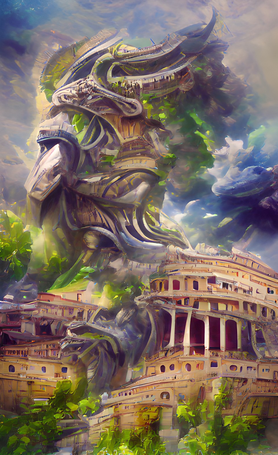 greek colosseum dragon ai elder god preview