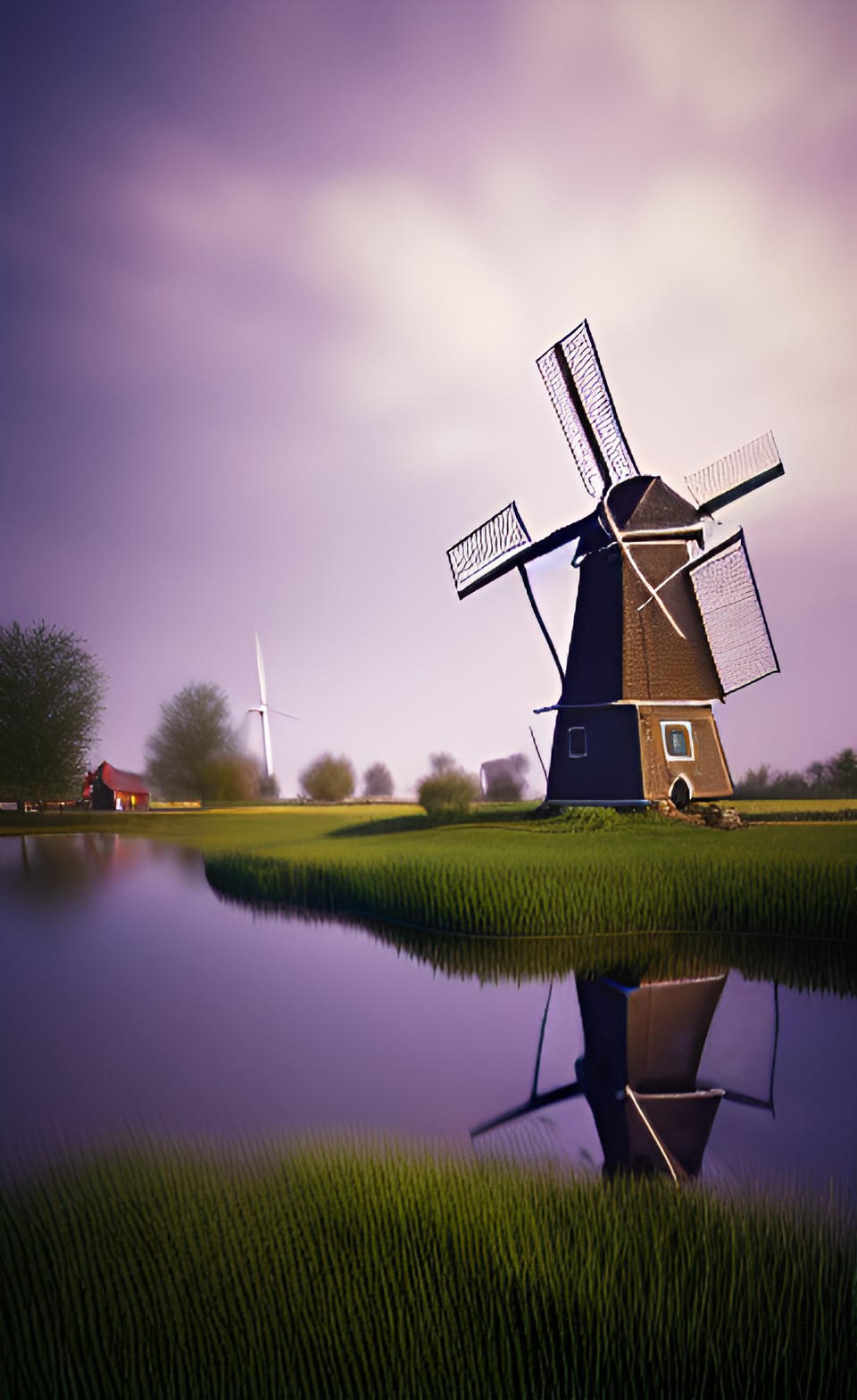 zaanse schans, dutch green wooden farm houses and windmills, backlight, accent light, soft rim lighting, 8k hd preview