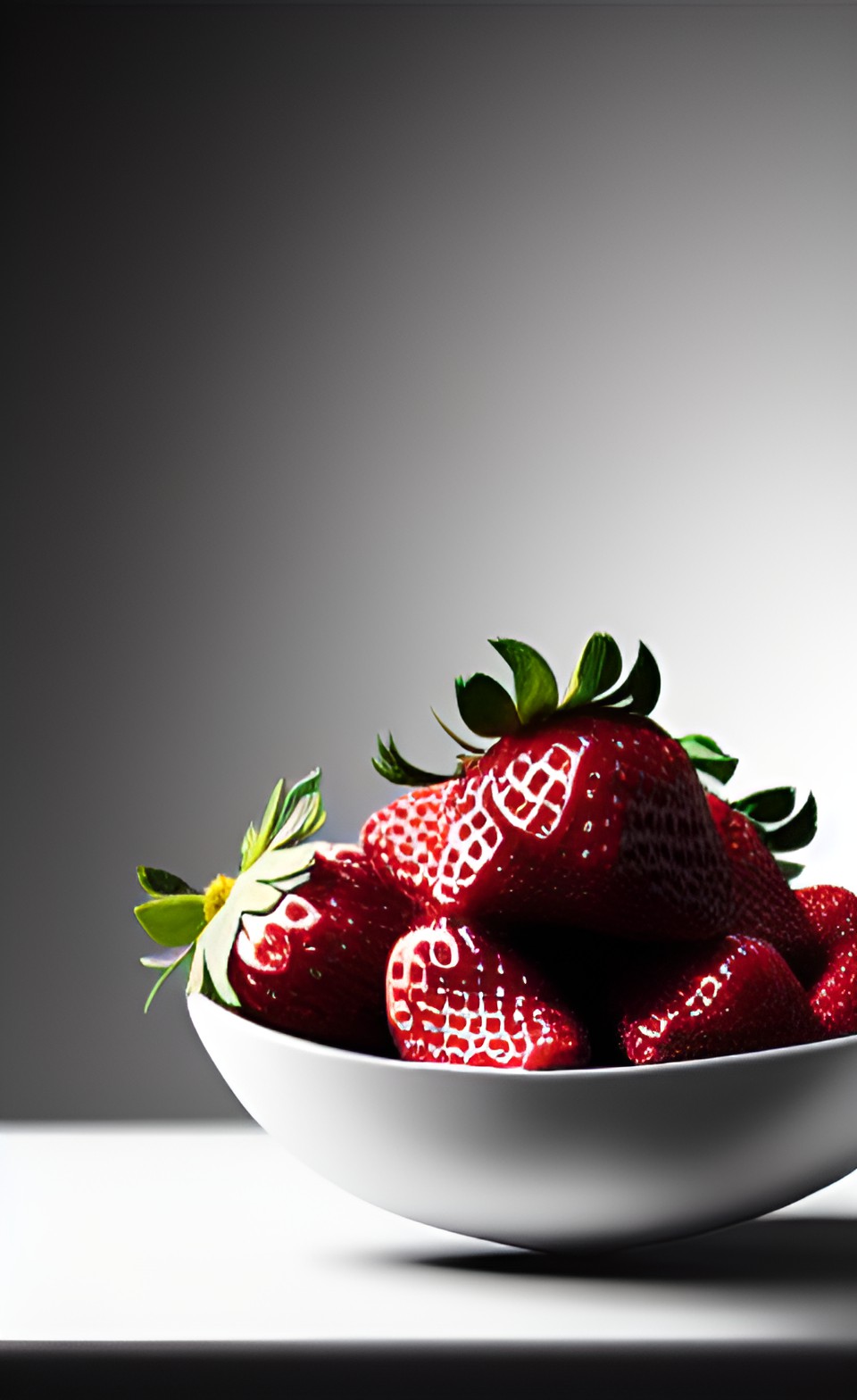 strawberries and cream in a fancy bowl on a table with a red and white checkered tablecloth preview