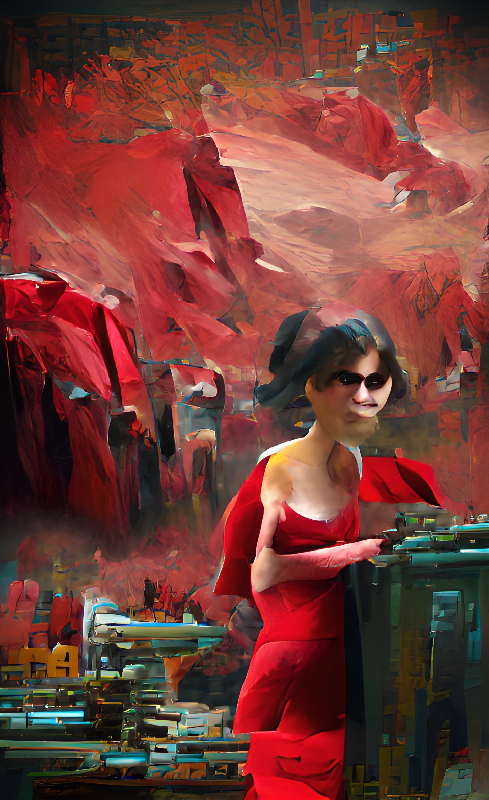 woman in red preview