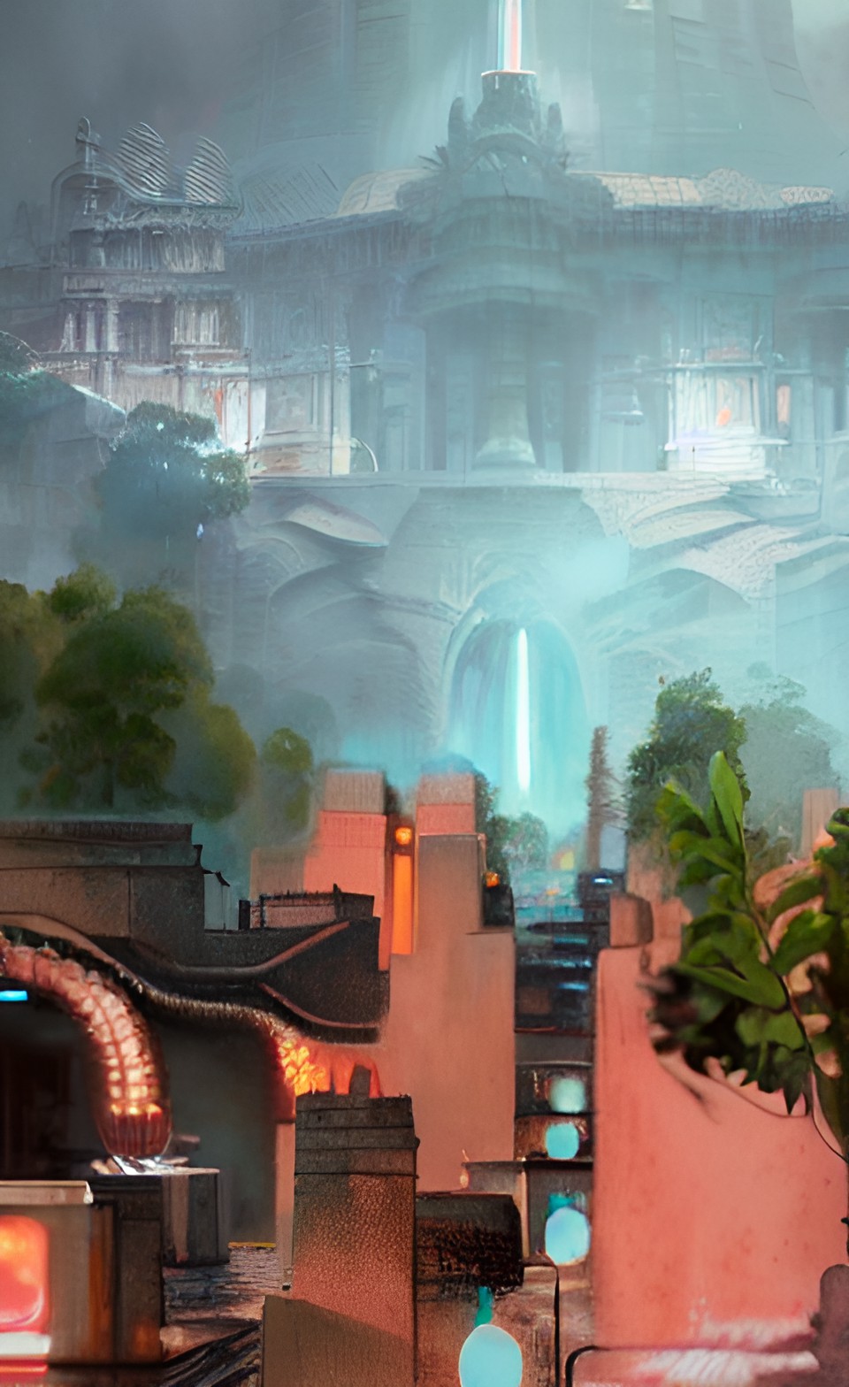 Parc V - ancient temples in a futuristic city preview