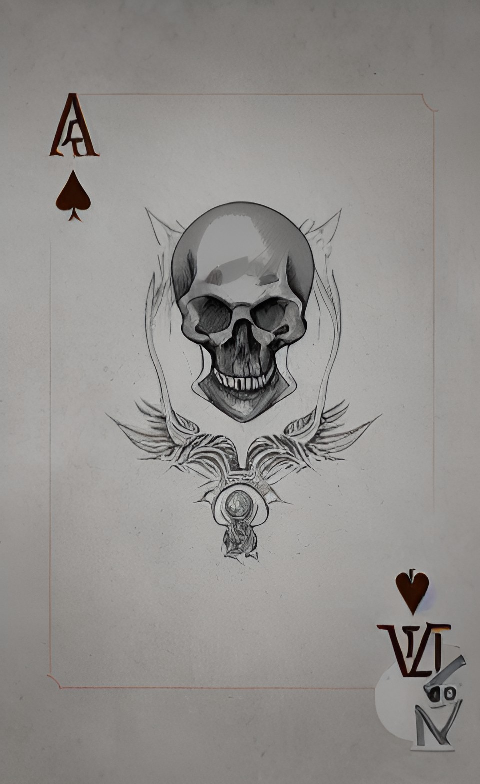 Ace of Spades I - ace of spades with skull preview