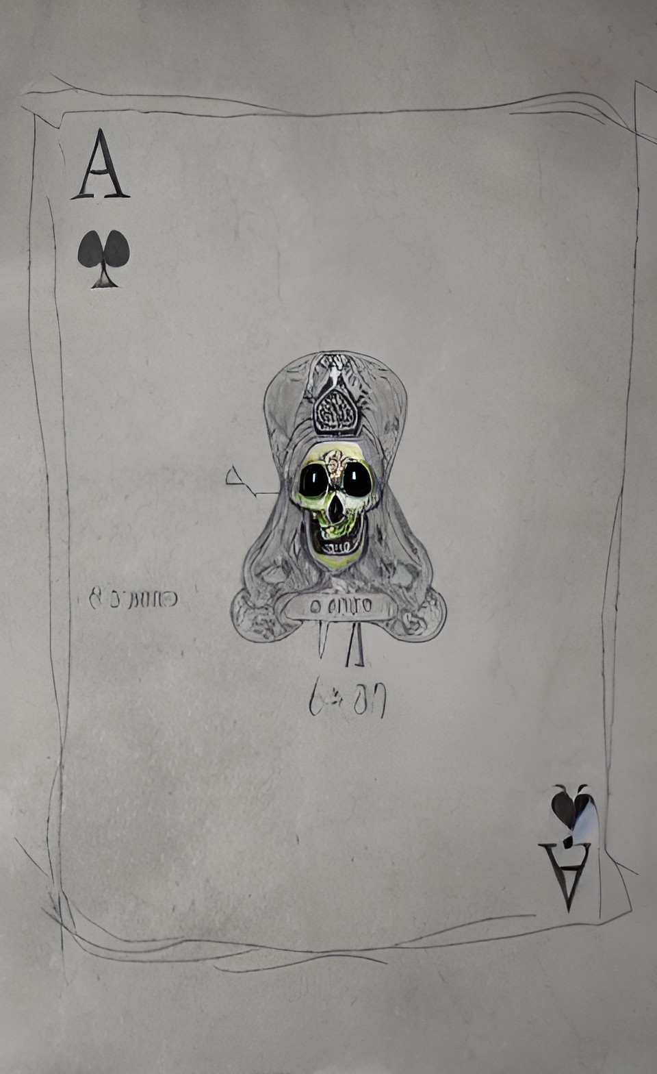 Ace of Spades VIII - ace of spades with woman’s skull preview