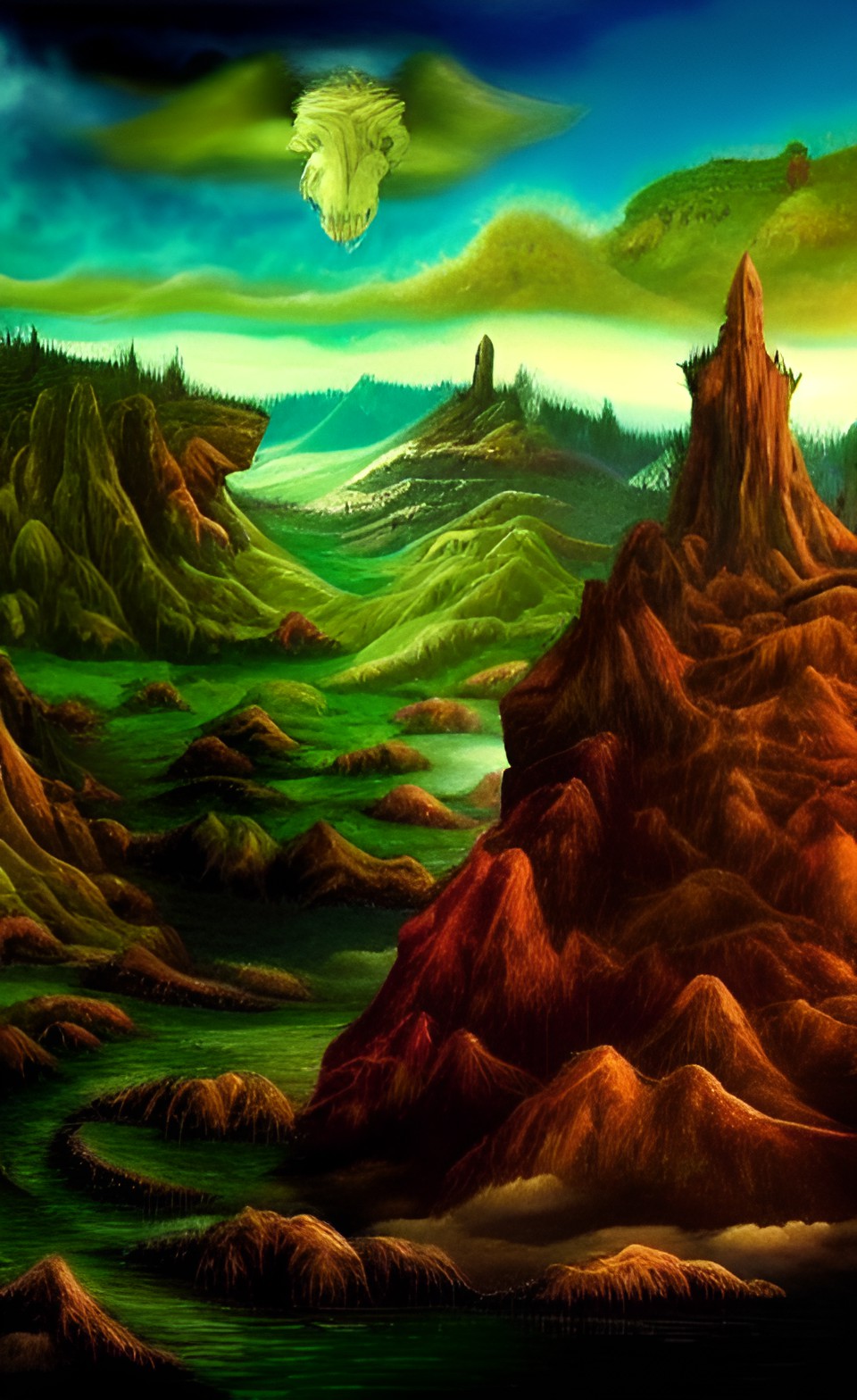 bizarre, fantastical, landscape preview