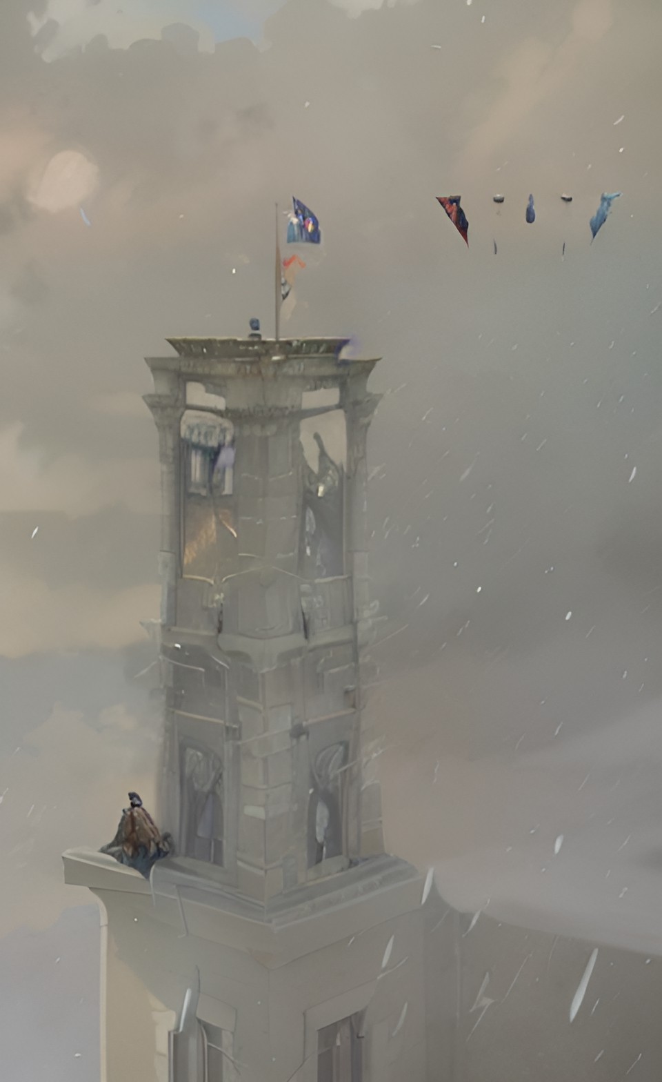 Tower - tower with flying pennant preview