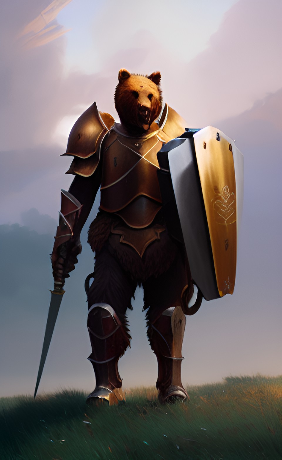 Bear knight - war bear knight shield preview