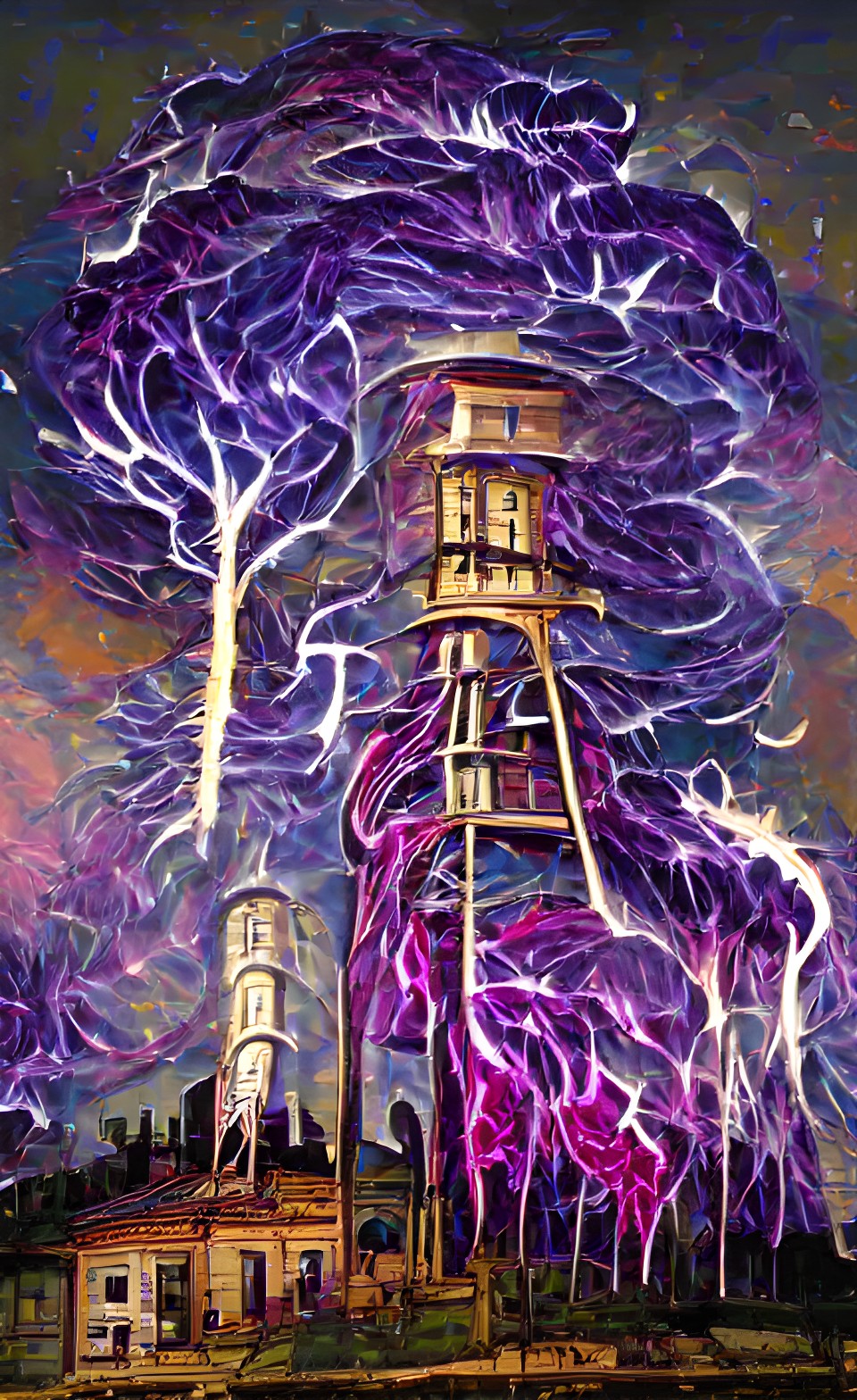 tesla tower purple lightning’s strikes preview