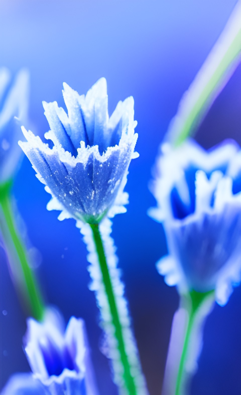 frozen blue flowers preview