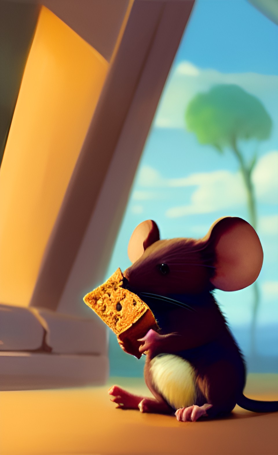 mouse eating a chocolate chip cookie preview