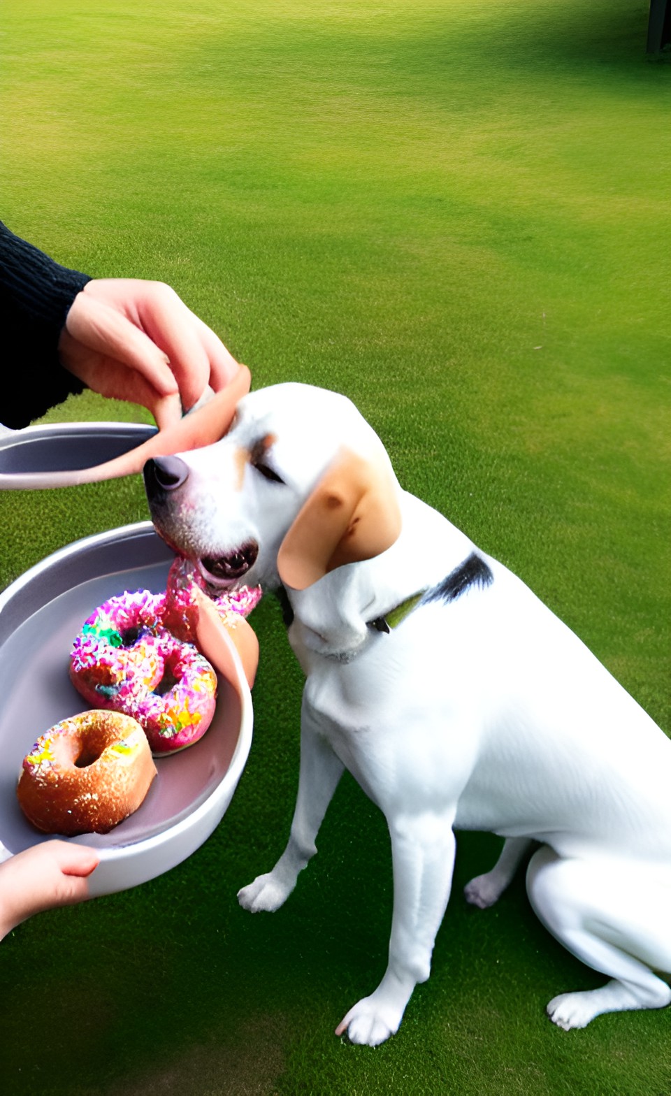 giving a dog a doughnut preview