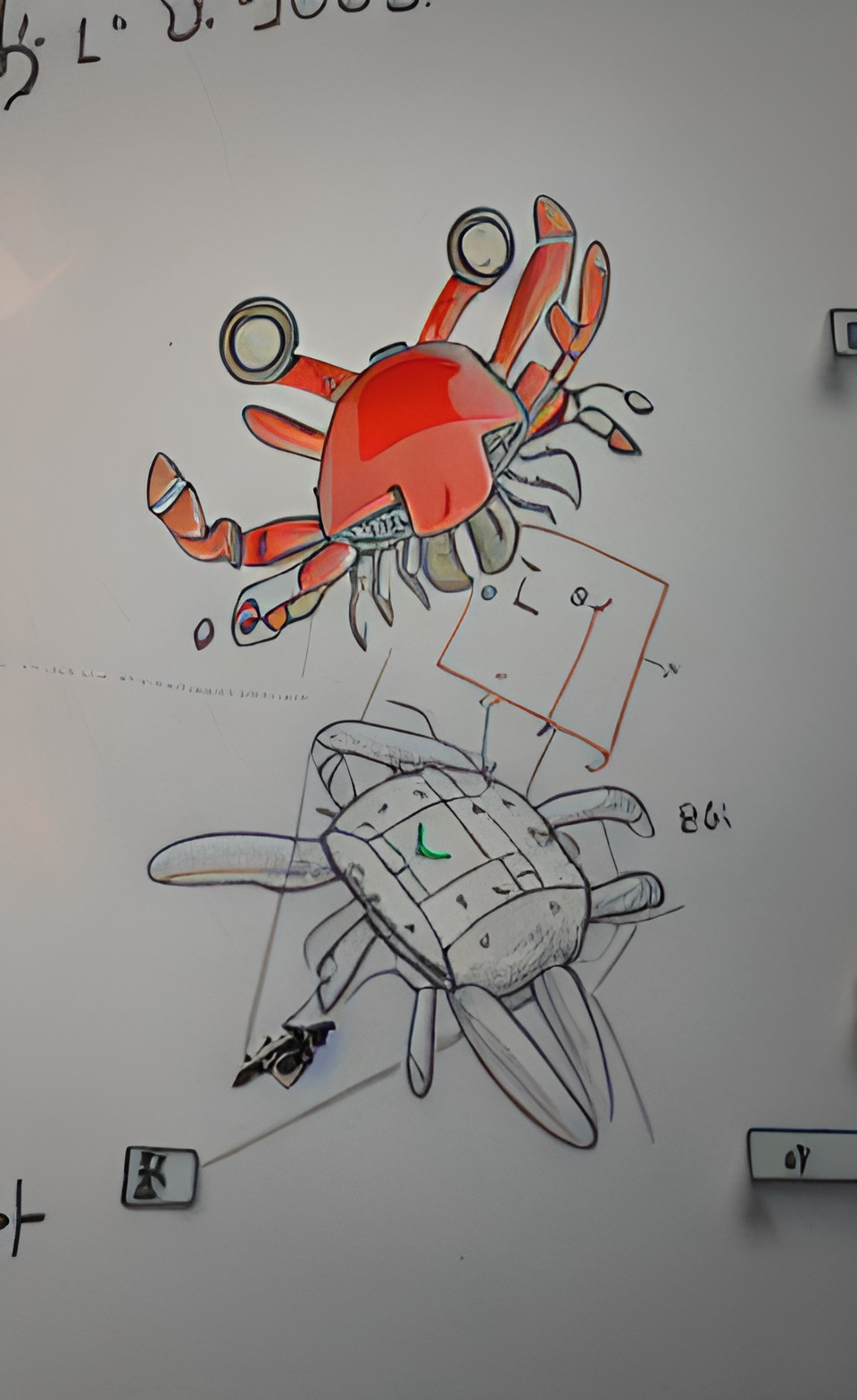 Crab Math iv - crab mathematician opens portal preview