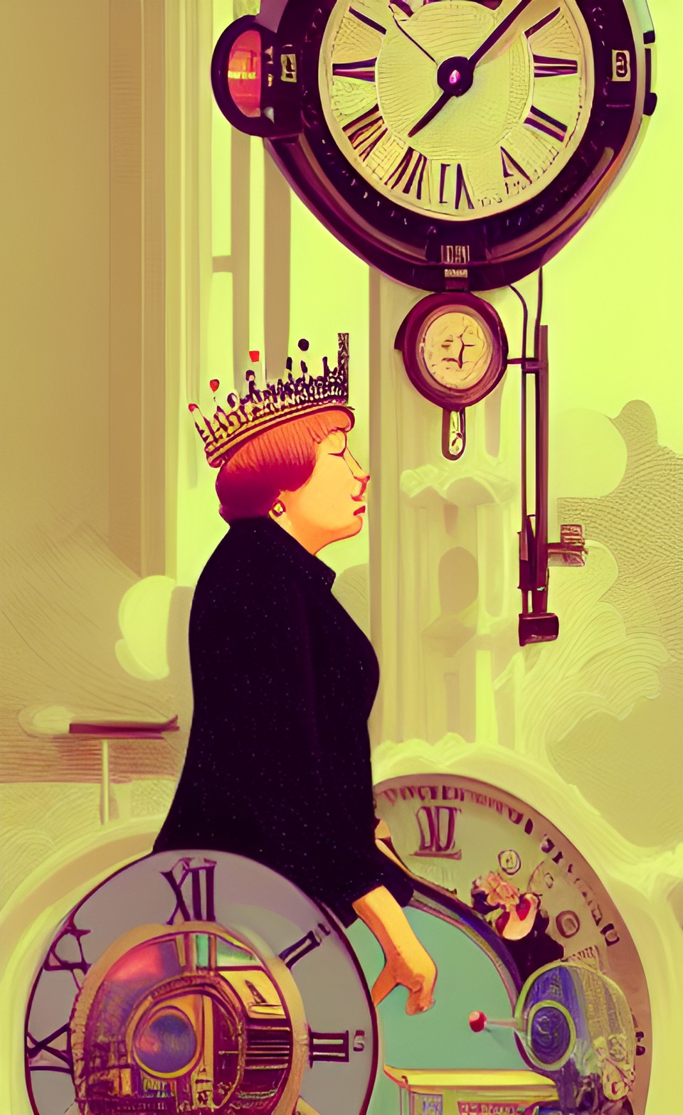 portrait of the queen of clocks preview