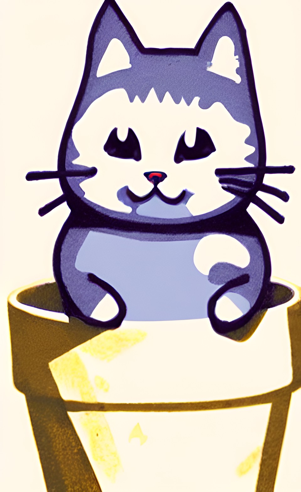 munchkin cat in a flowerpot preview