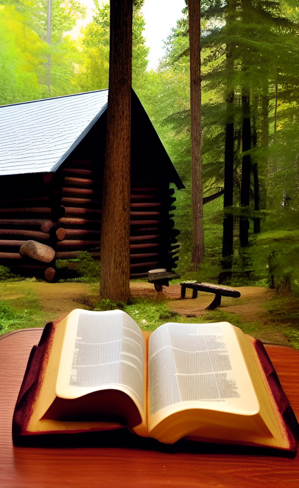 just a bible, oak forest, quiet cabin, jesus in the gospels preview