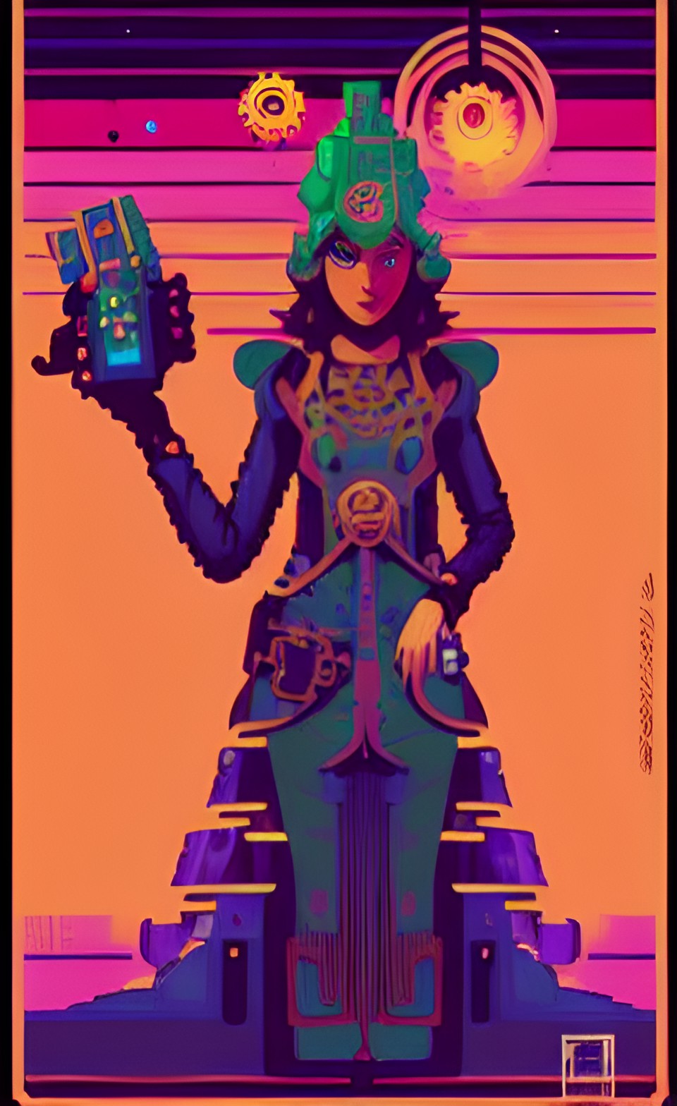 steampunk queen of the machine elves, cinematic, psychedelic sci-fi preview