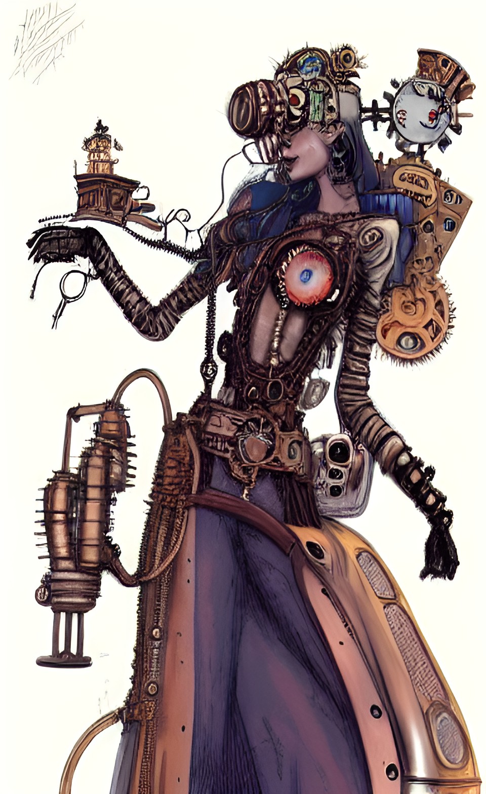 steampunk queen of the machine elves, cinematic, psychedelic sci-fi preview