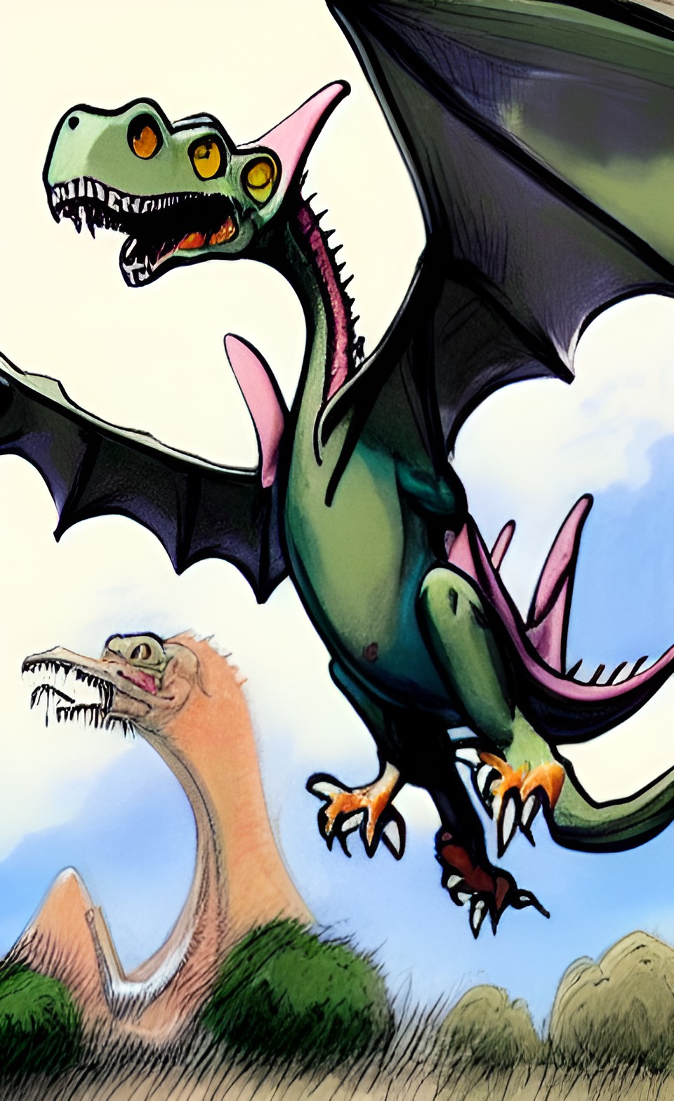 pterodactyl flying dinosaur dragon preview