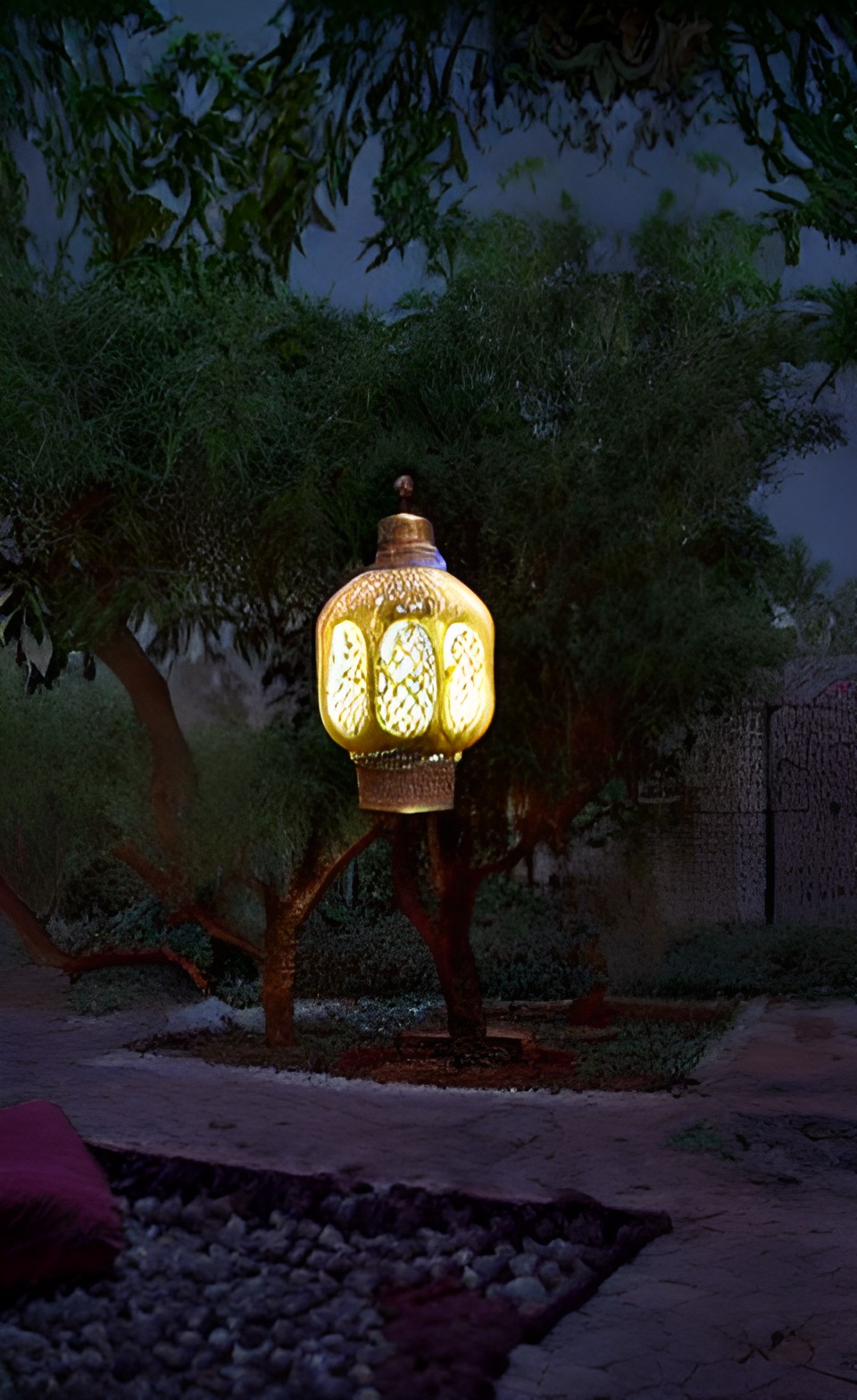 moroccan lantern shining in the dark preview