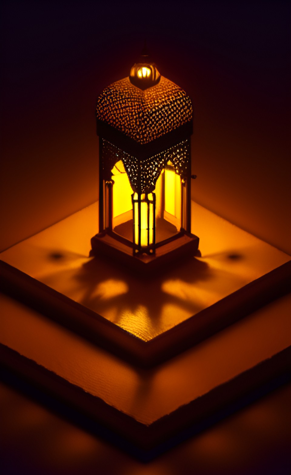 moroccan lantern shining in the dark preview