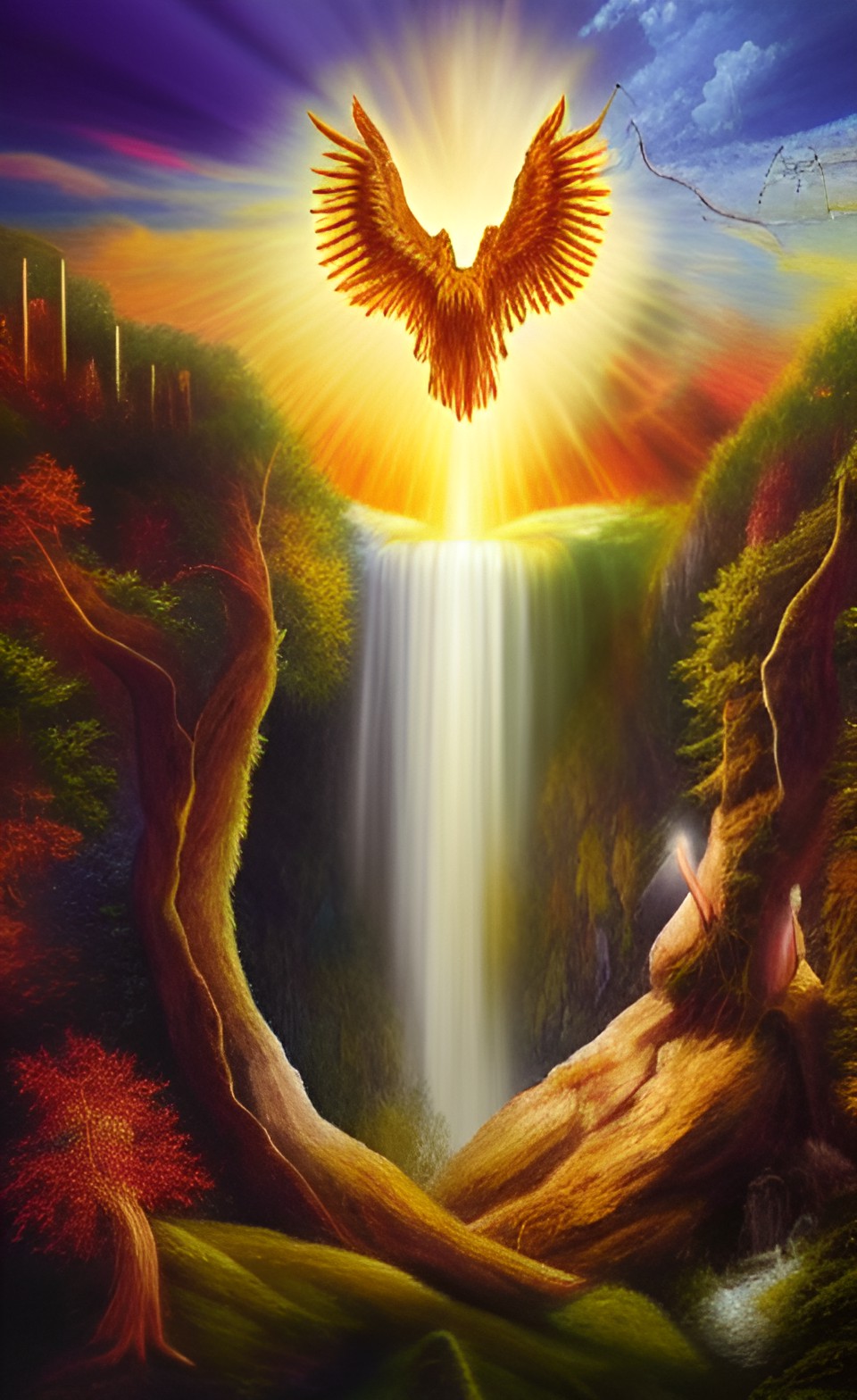 (symbolic mystical artwork) creation fall and redemption, joyful warning and announcement, atonement sacrifice, makeshift homes, new creation preview