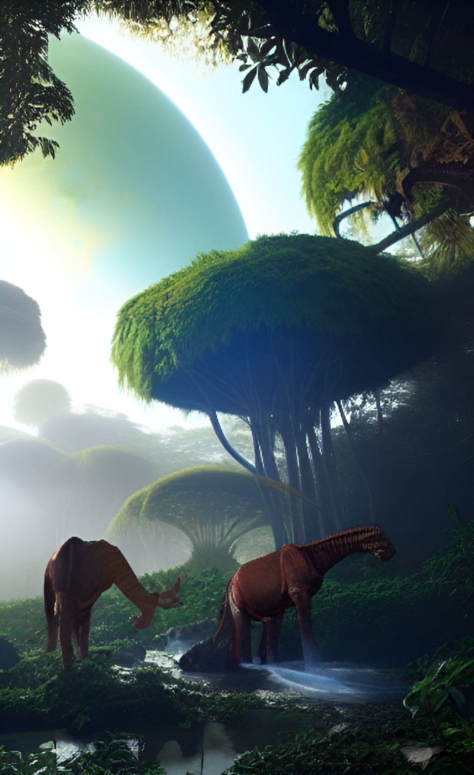 huge heards of animals, jungles, on a terraformed mars (artists conception) preview