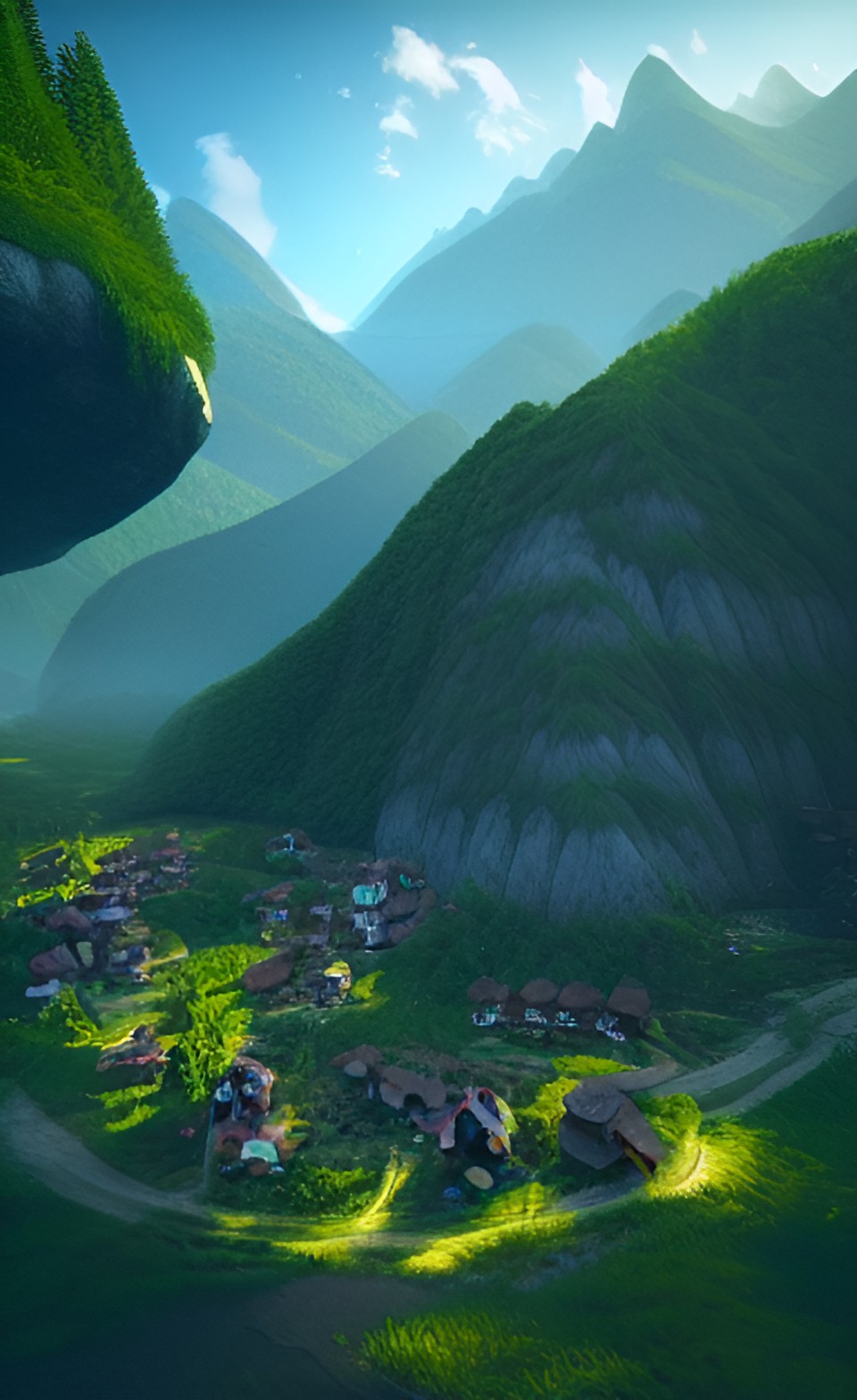 hidden village in the mountains preview